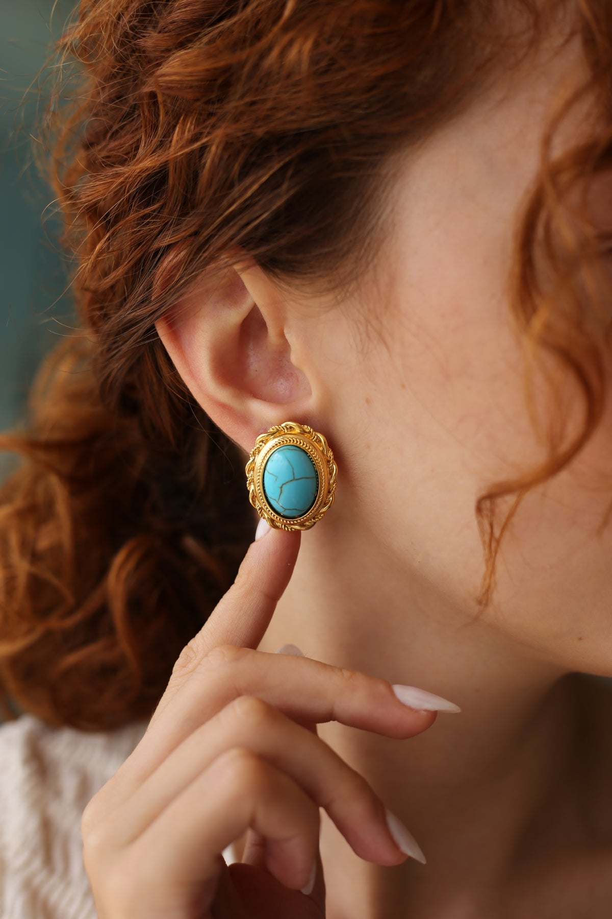Turquoise Boucles d'oreilles