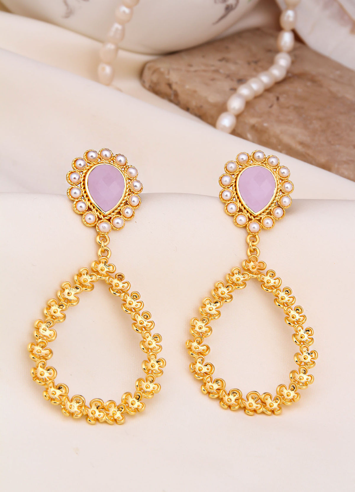 Pink Quartz Earrings
