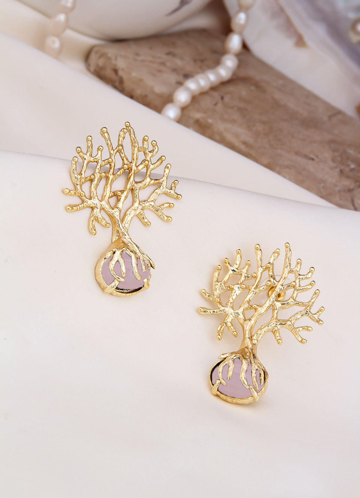 Pink Quartz Earring