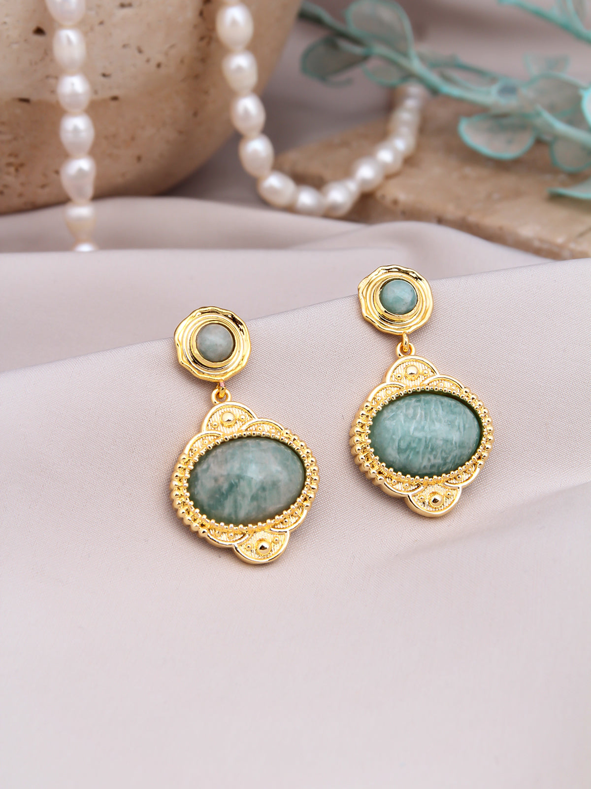 Amazonite  Boucle d'orilles