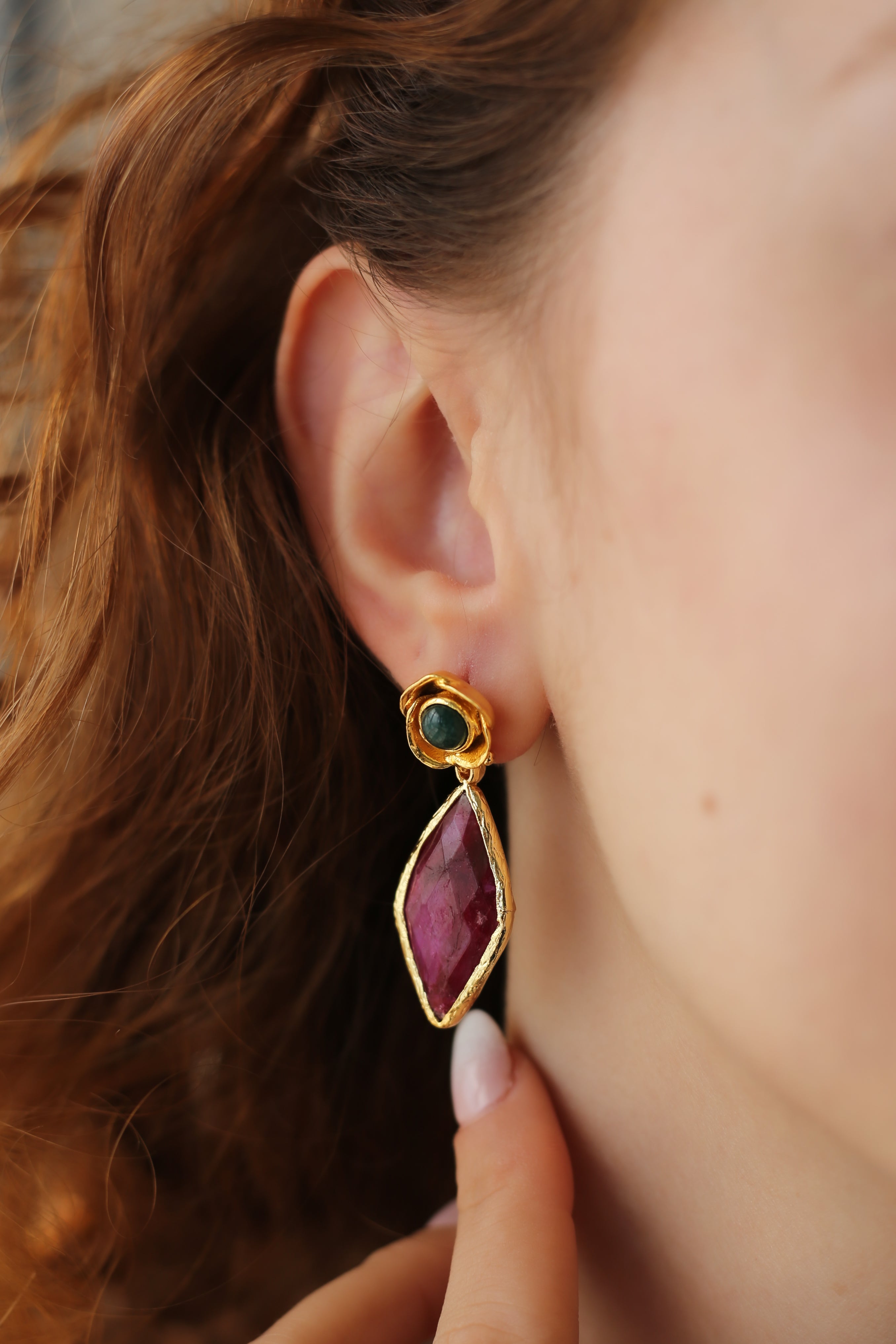 Agate Boucle d'orilles