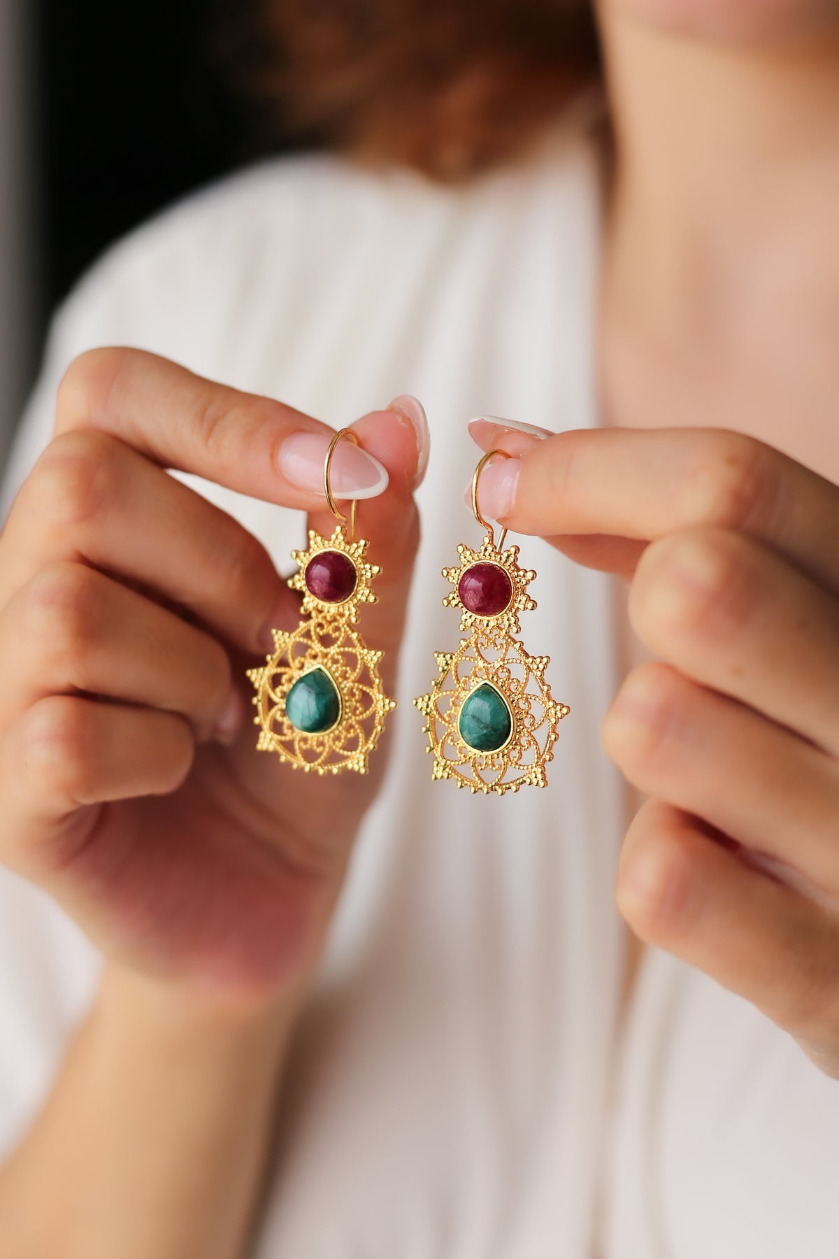 Agate Boucle d'orilles