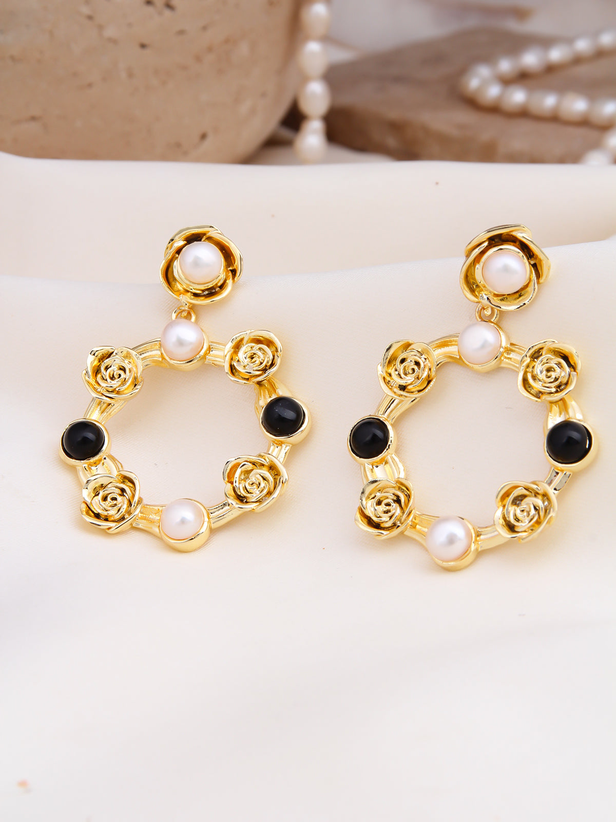 Onix & Pearl Boucle d'orilles