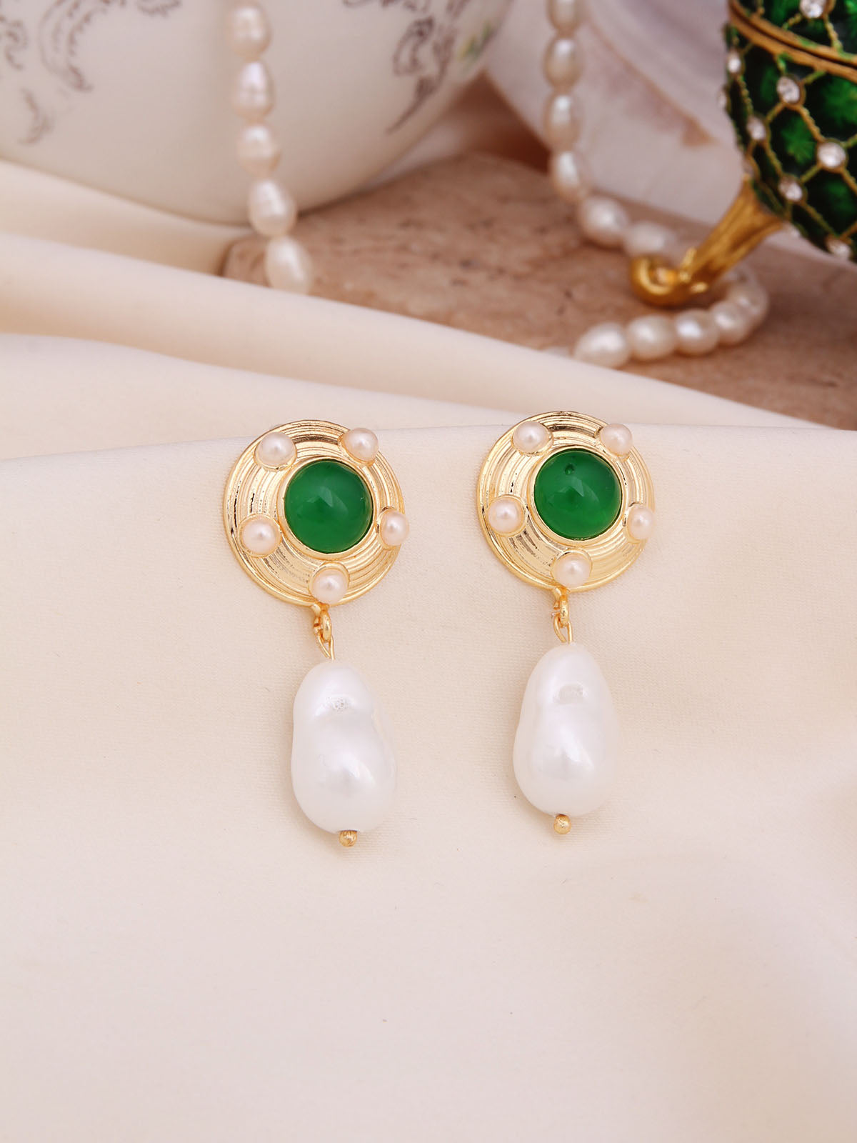 Crystal & Pearl  Boucle d'orilles