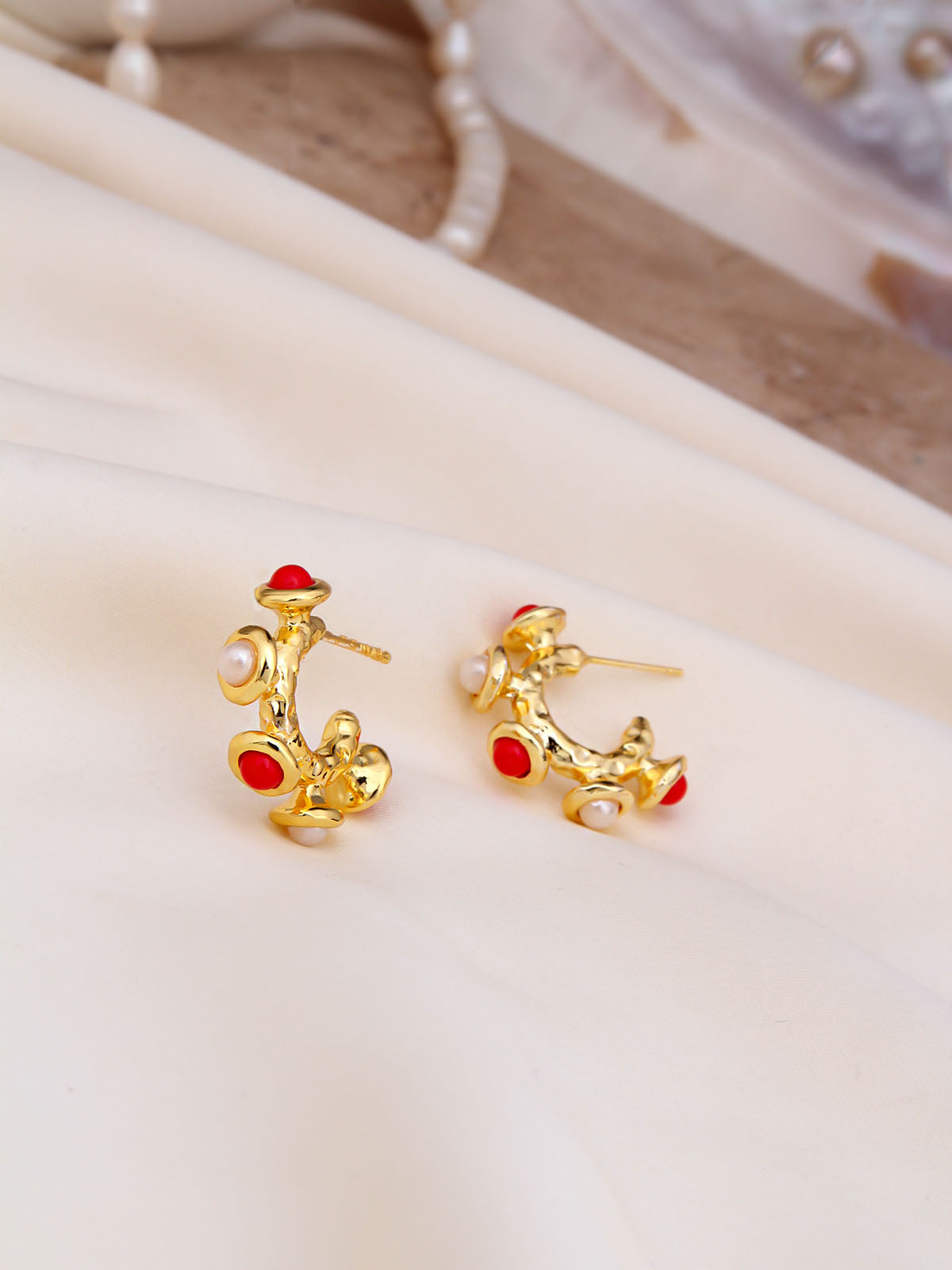 Crystal & Pearl  Boucle d'orilles