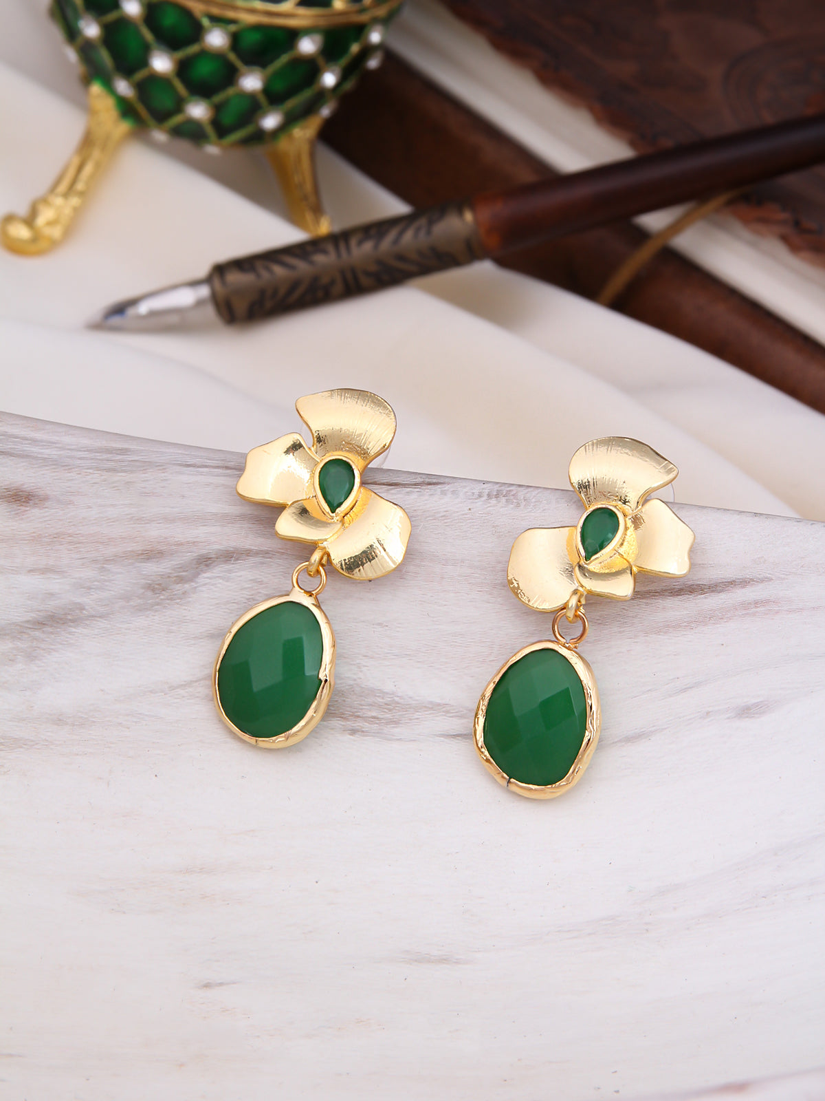 Zircon & Agathe Boucles D'oreilles