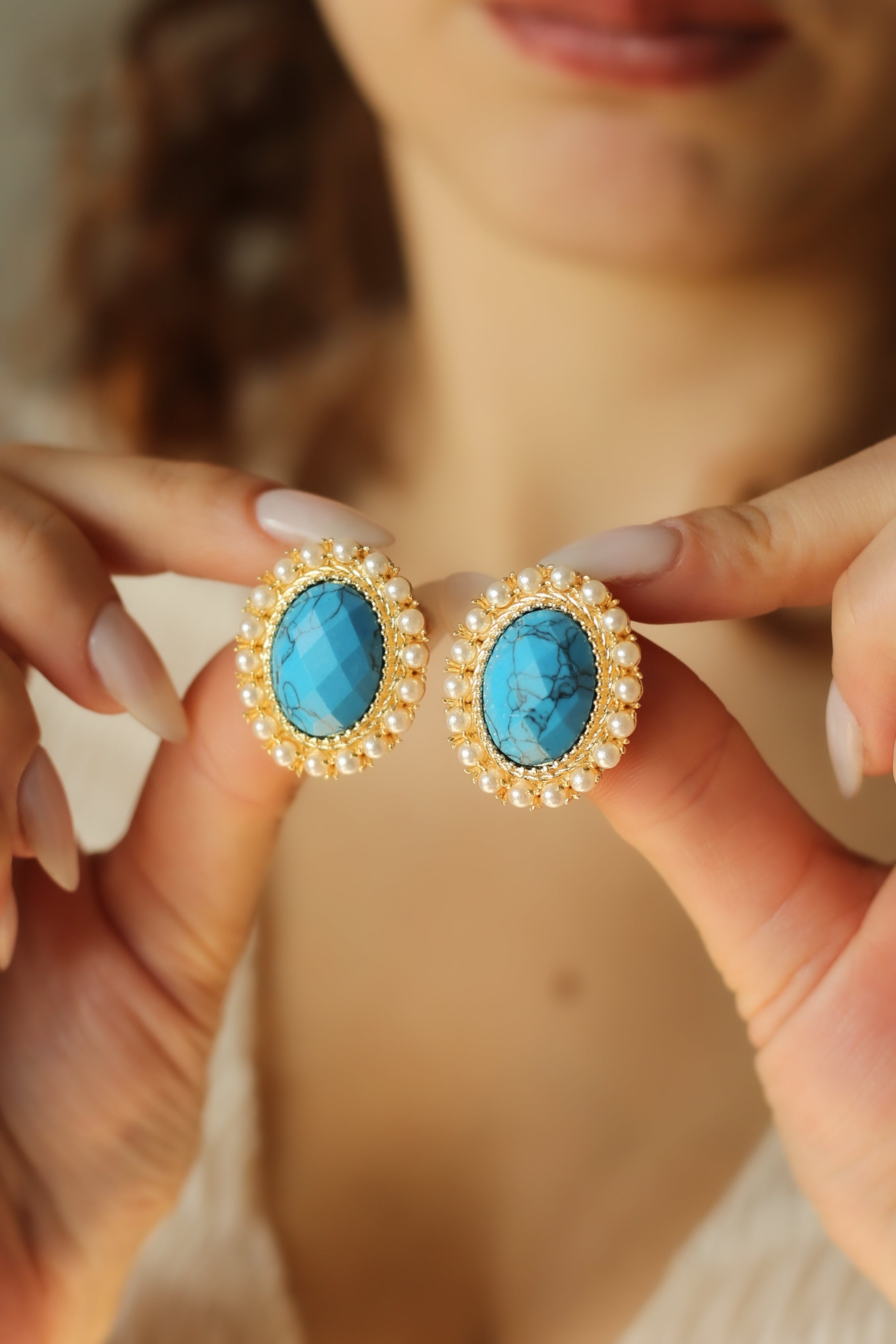 Turquoise Boucle d'oreilles