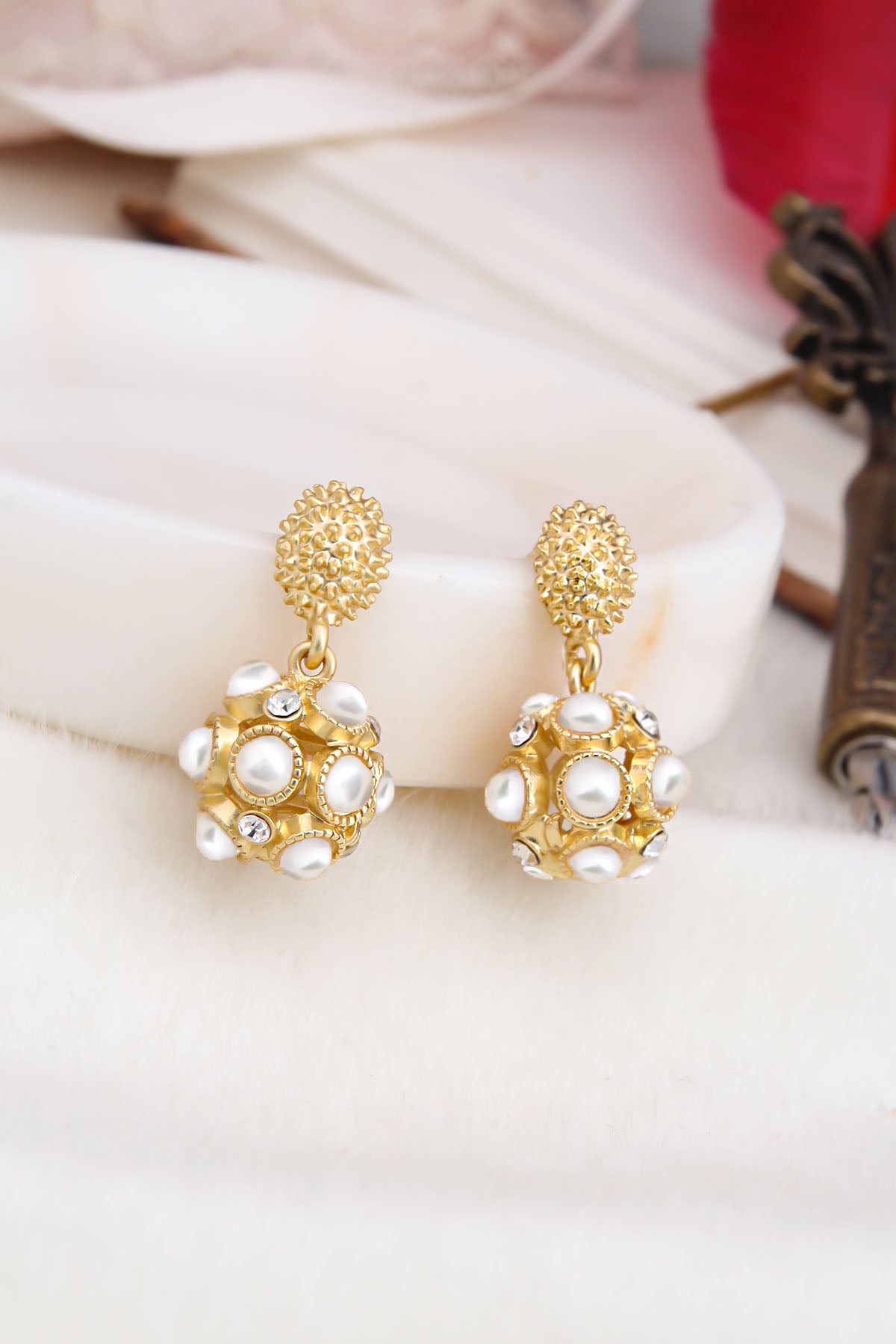 Majorca Pearl & Zircon Earring