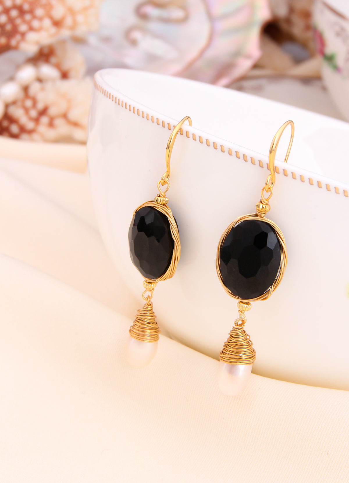 Ocean Nacre & Pearl Earring