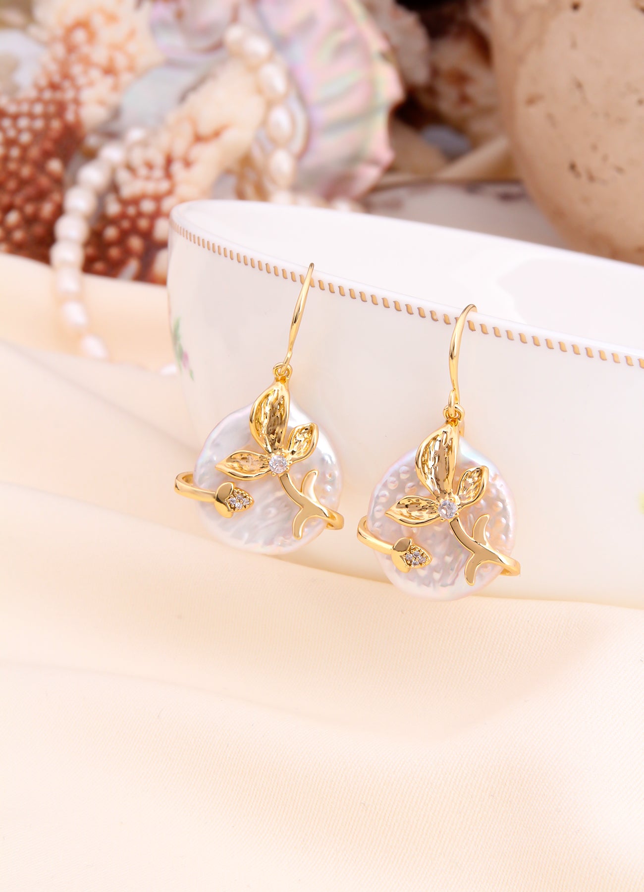 Nacre Boucles D'oreilles