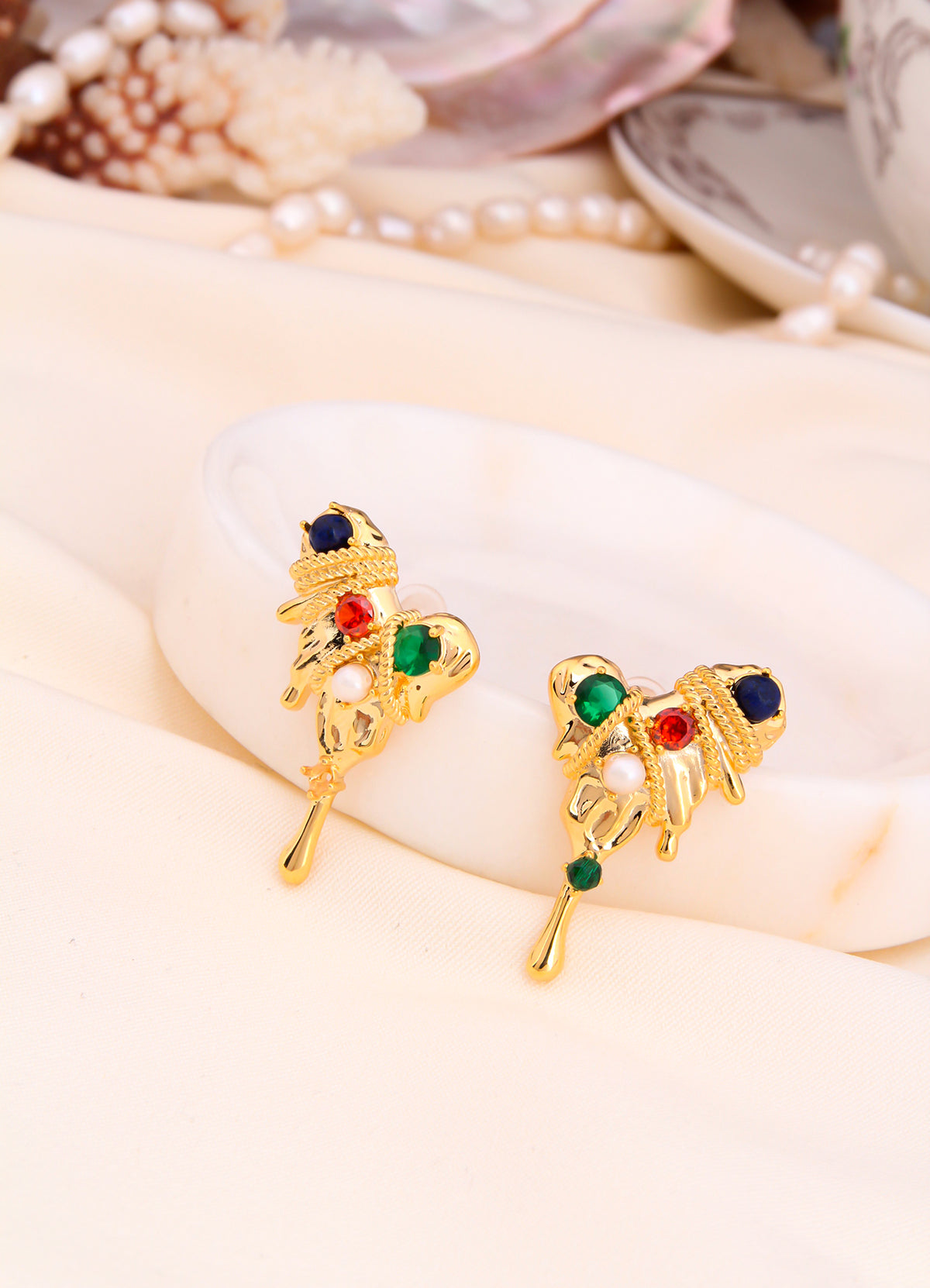 Zircon & Pearl Earring