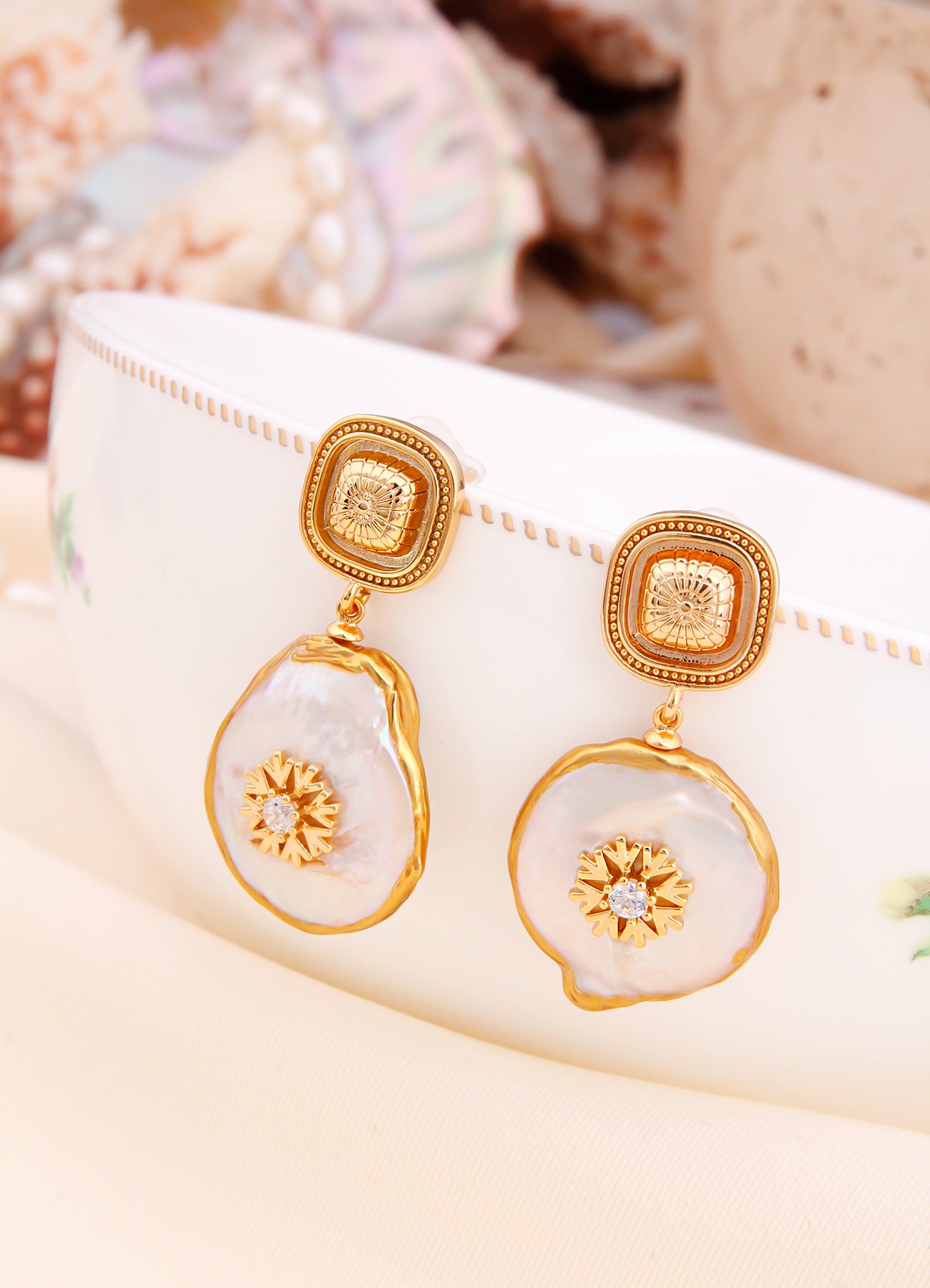 Nacre Boucles D'oreilles