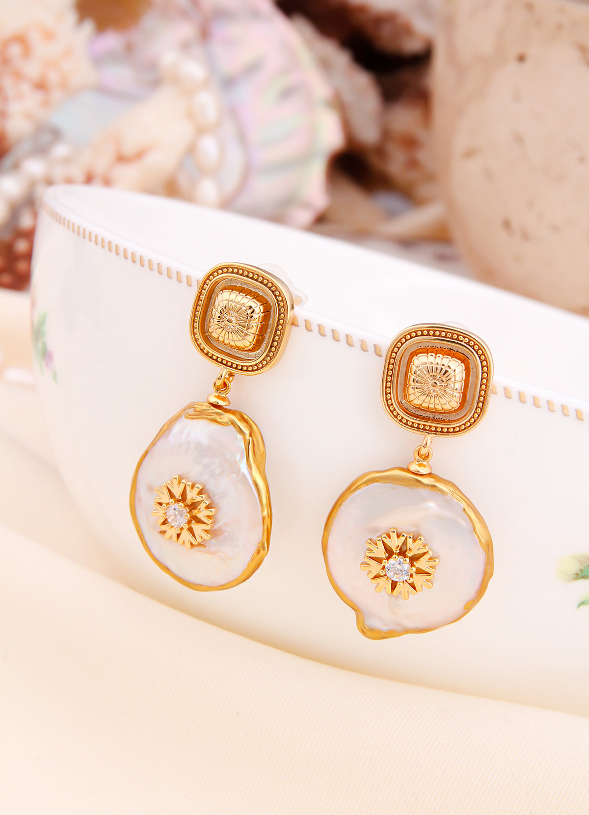 Nacre Boucles D'oreilles