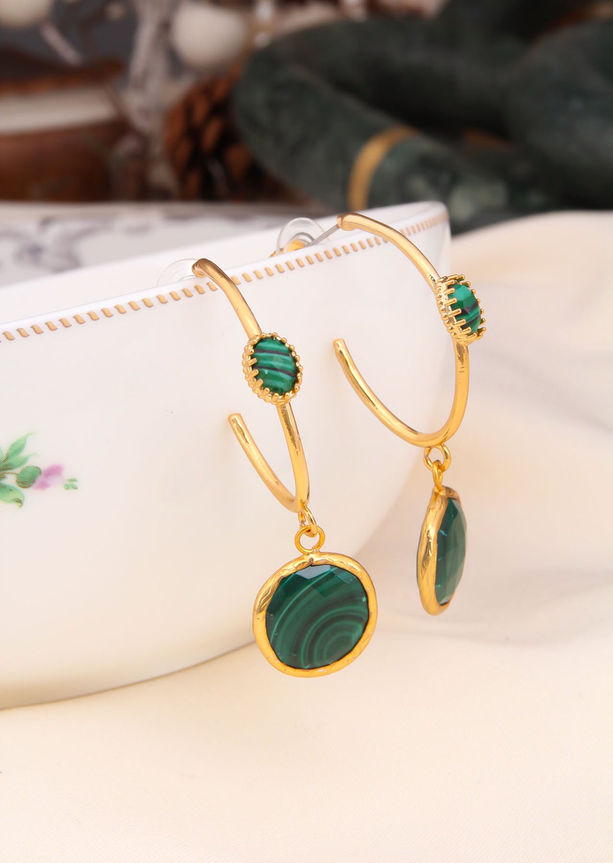 Malahite Earring