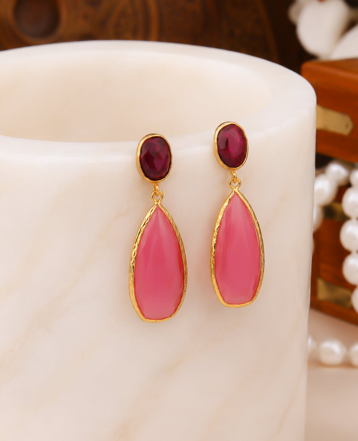 Agate & Cat Eyes Earring