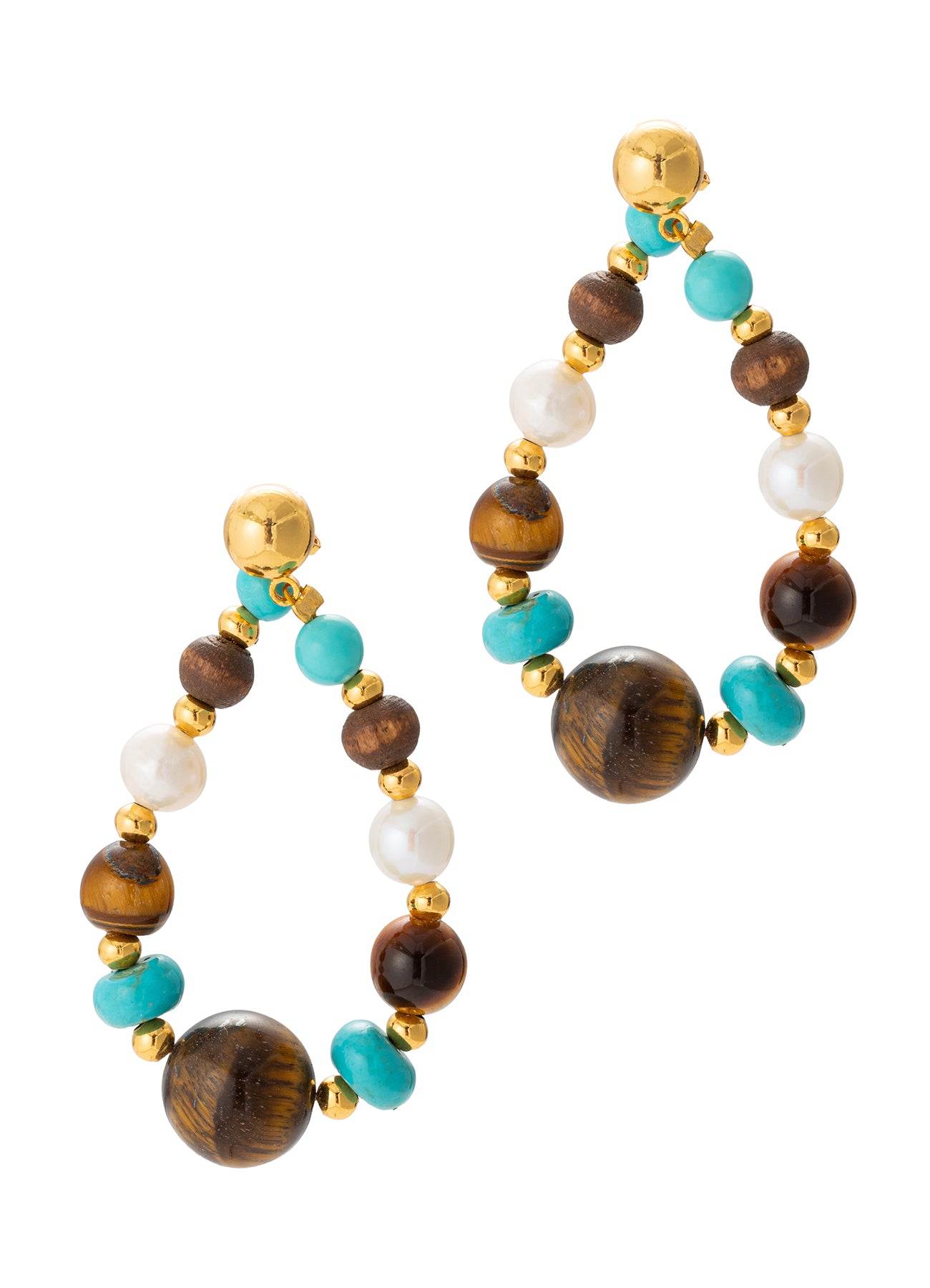 Turquoise & Pearl Earring
