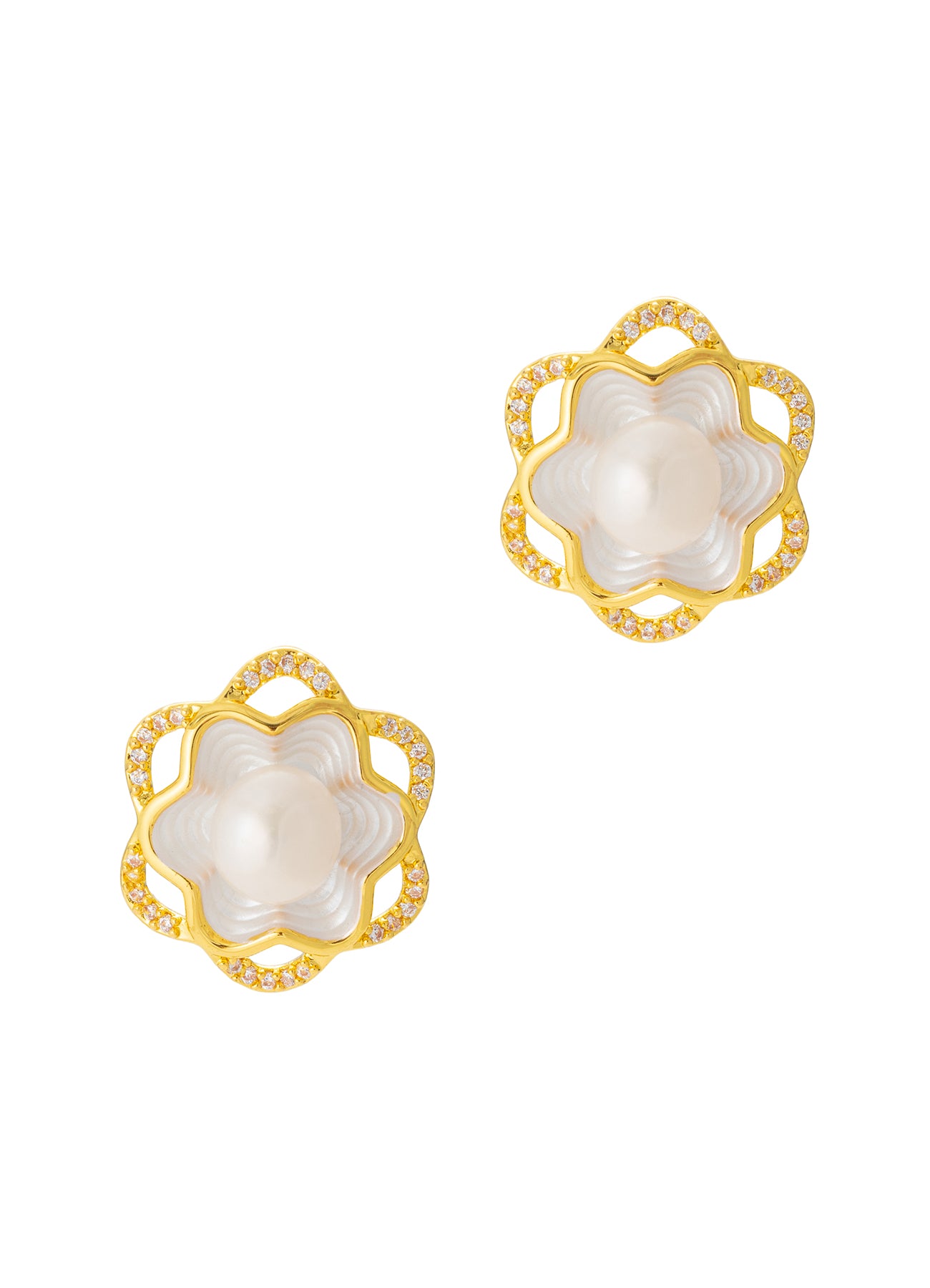 Pearl & Zircon Earring