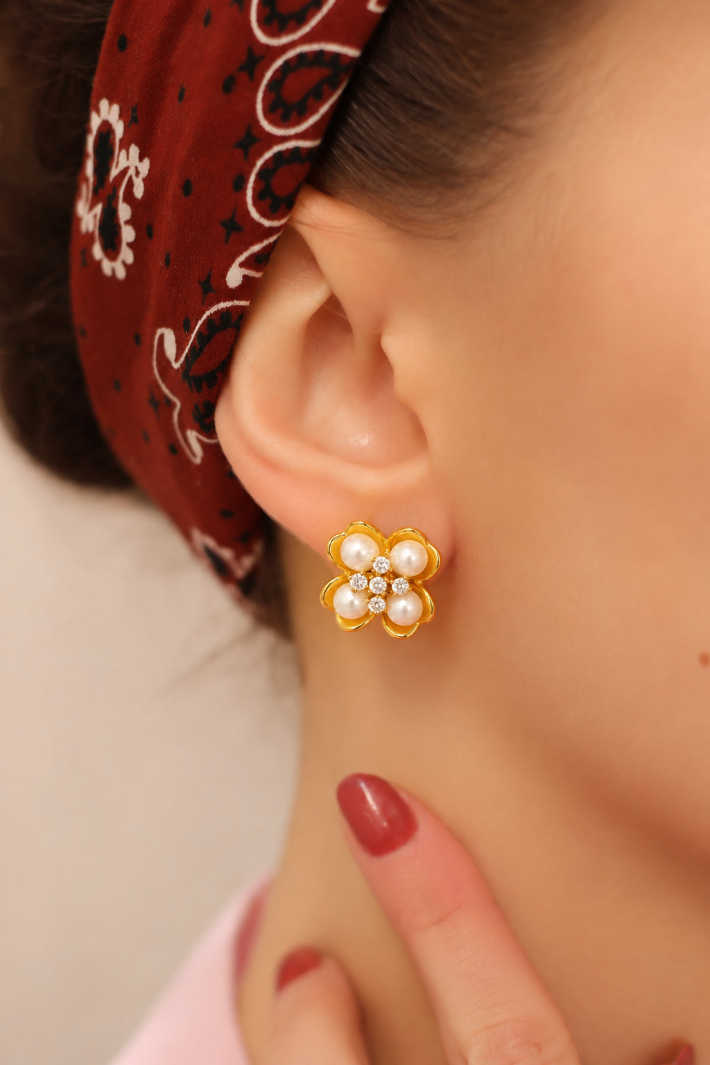Pearl & Zircon Earring
