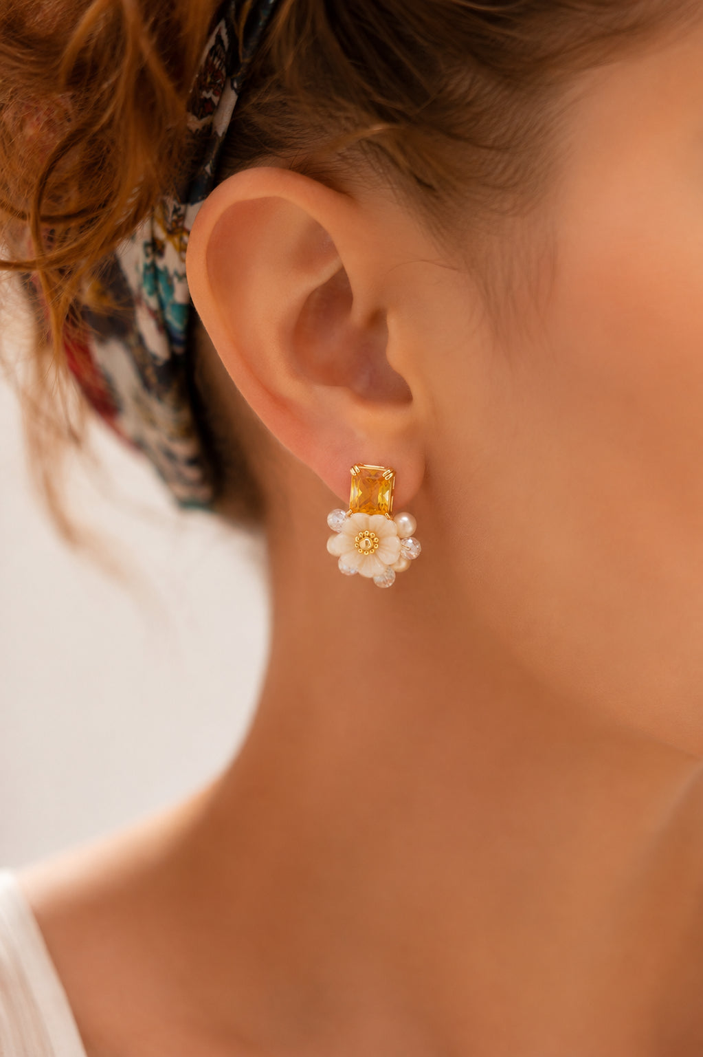 Pearl & Zircon Earring