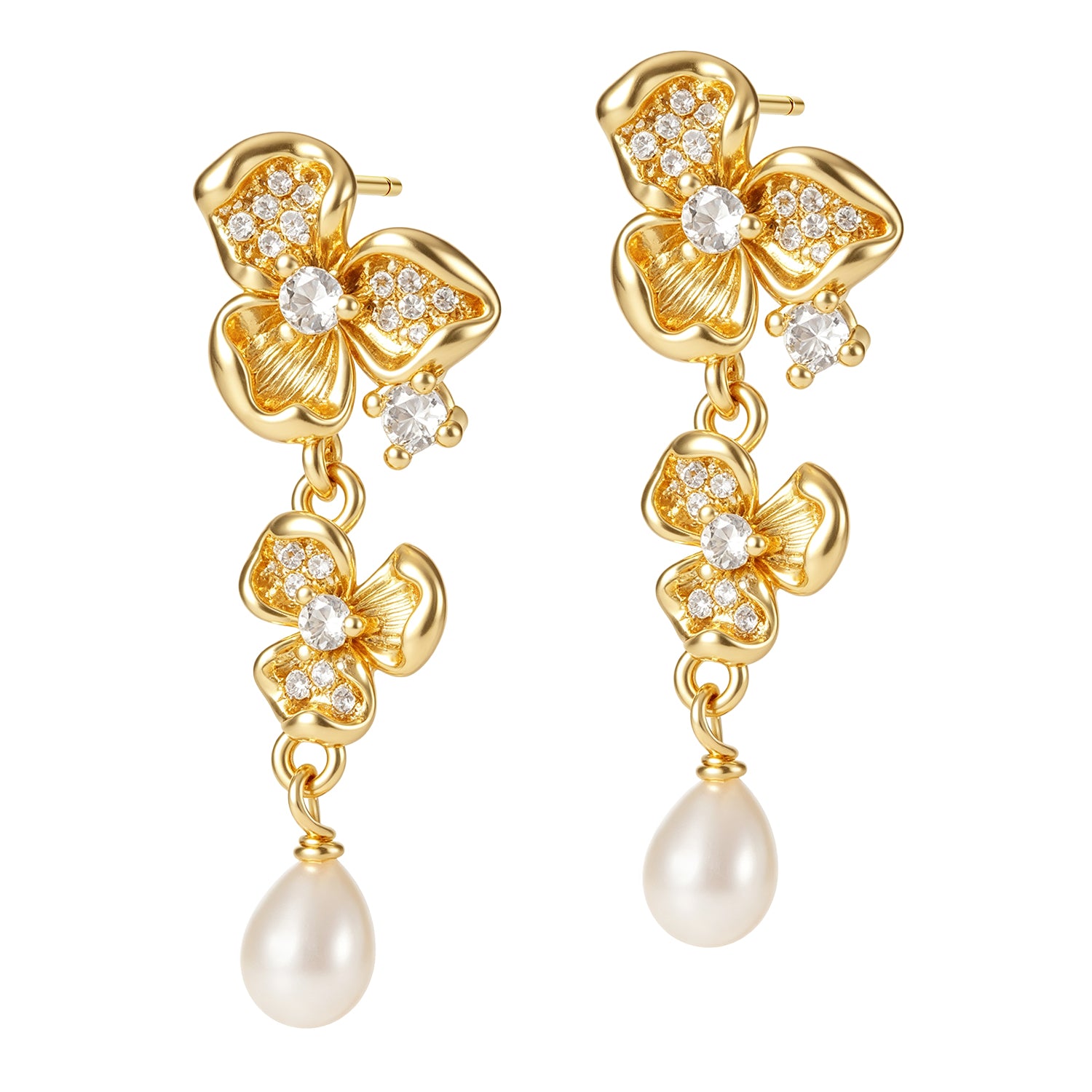 Pearl & Zircon Earring