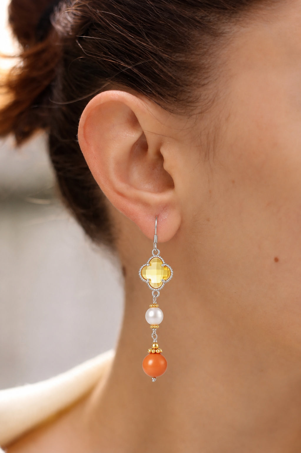 Pearl & Zircon Earring