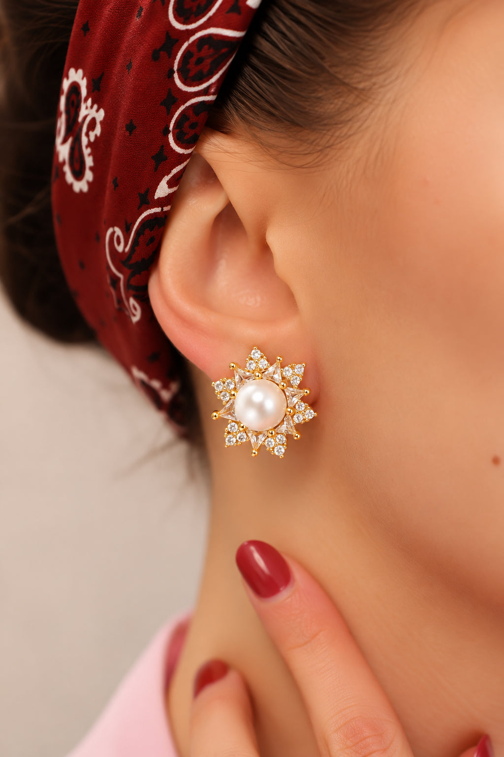 Pearl & Zircon Earring