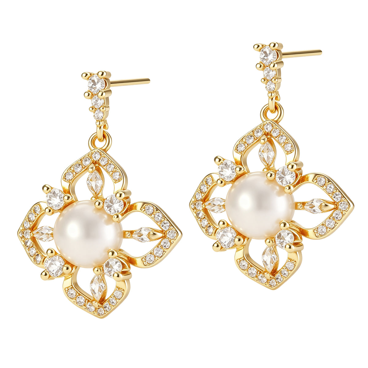 Pearl & Zircon Earring
