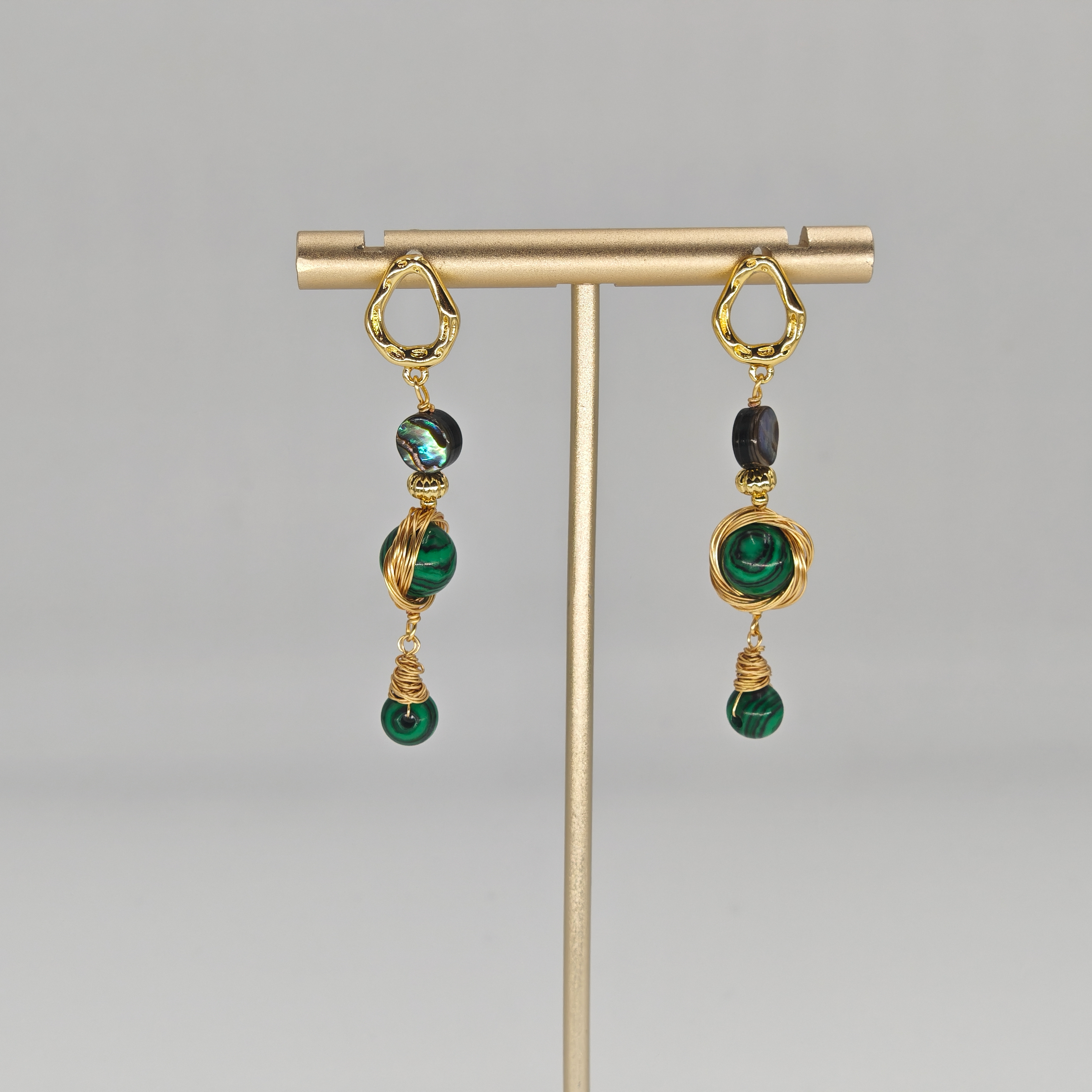 Malahite & Ocean Nacre Earring