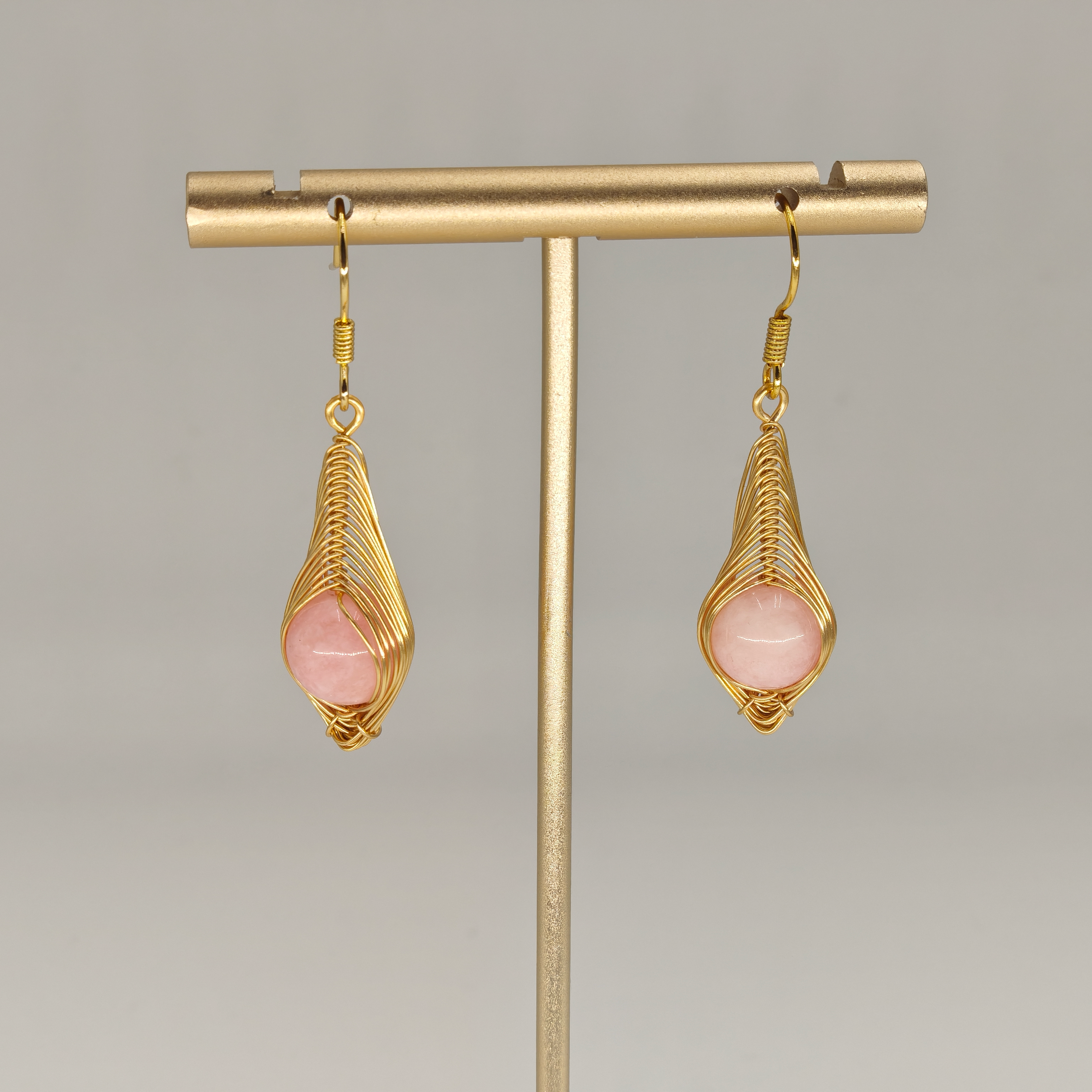 Pink Quartz Earring