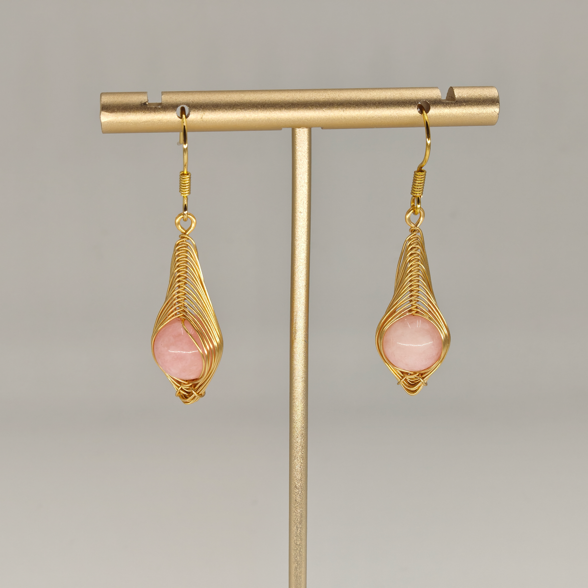 Pink Quartz Earring