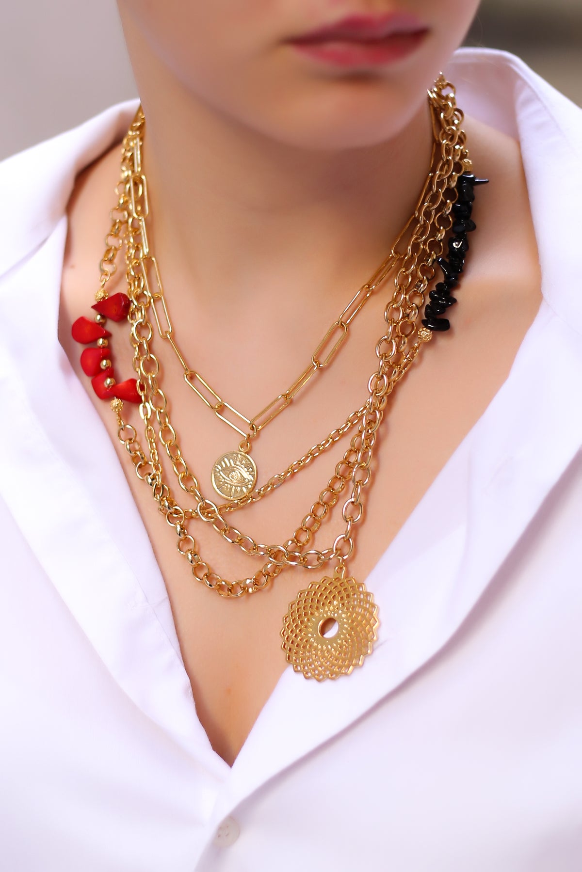 Coral & Oniz Collier