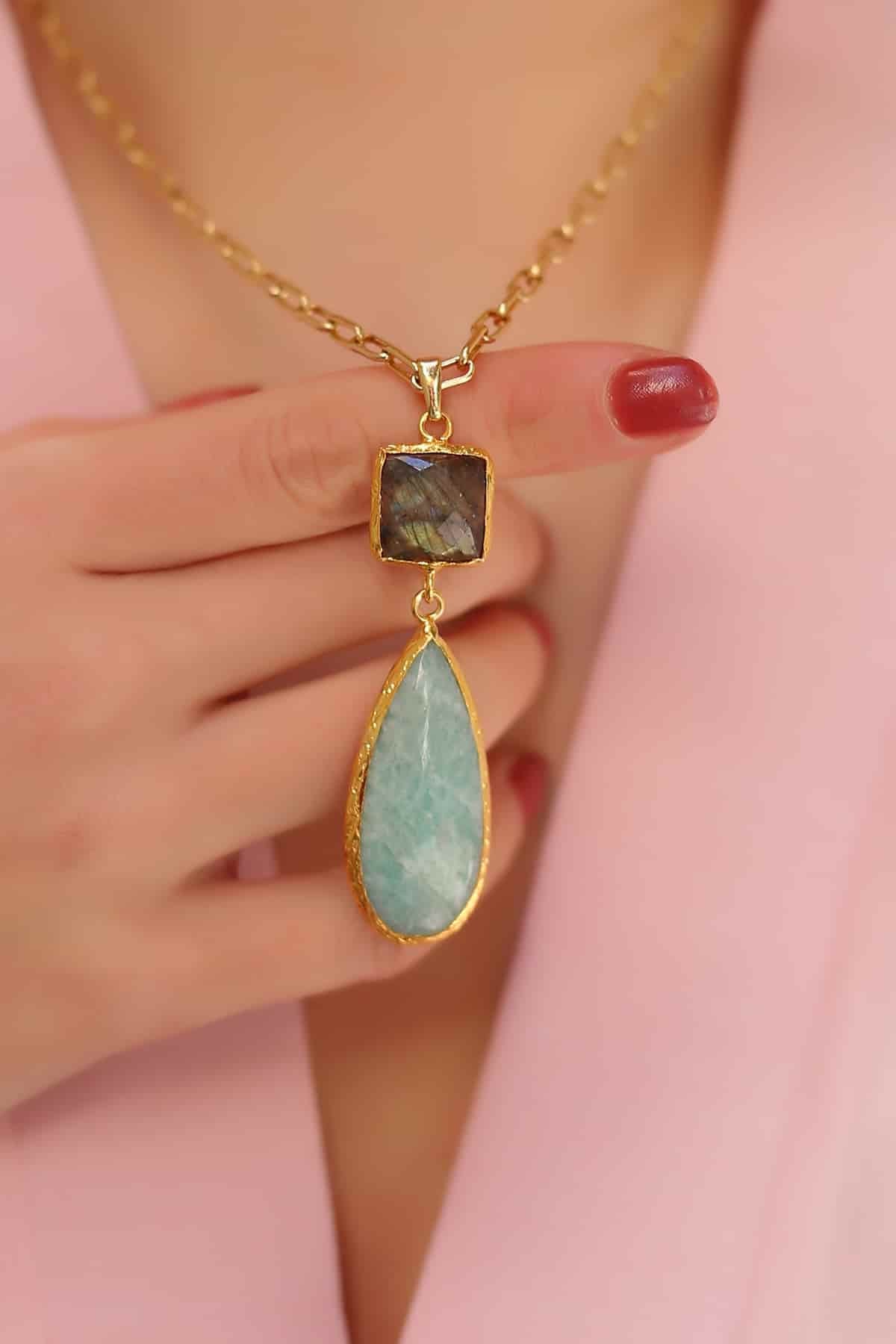 Amazonite & Labradorite Collier
