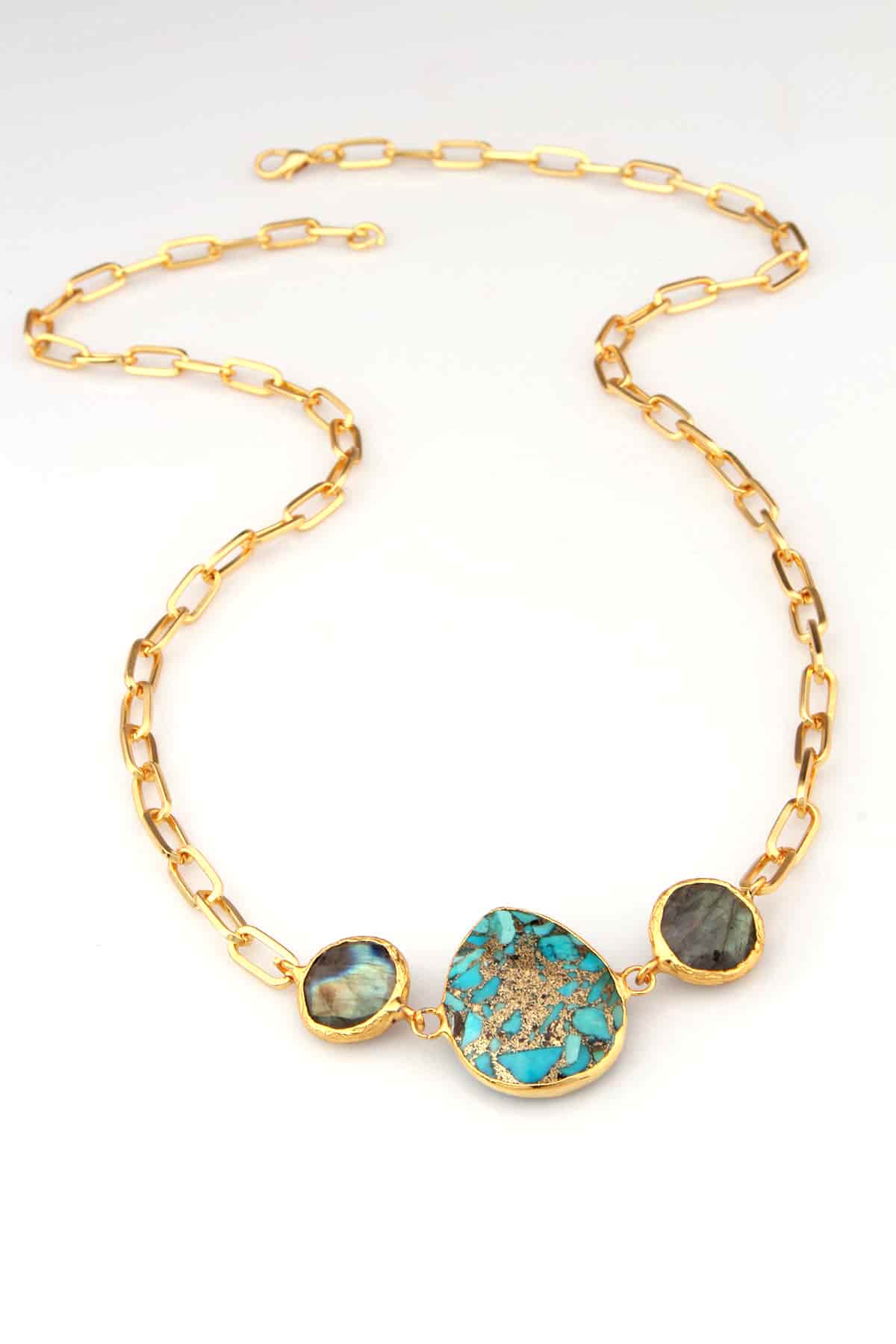 Turquoise & Labradorite Collier