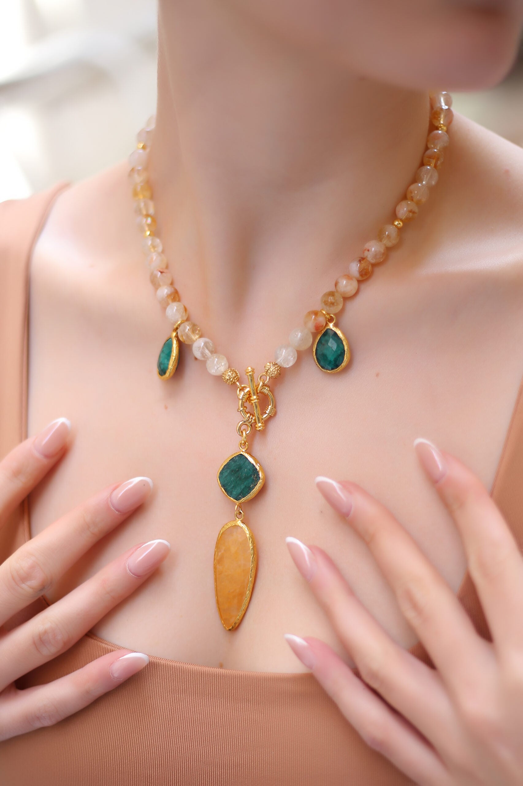 Citrine & Agate Collier