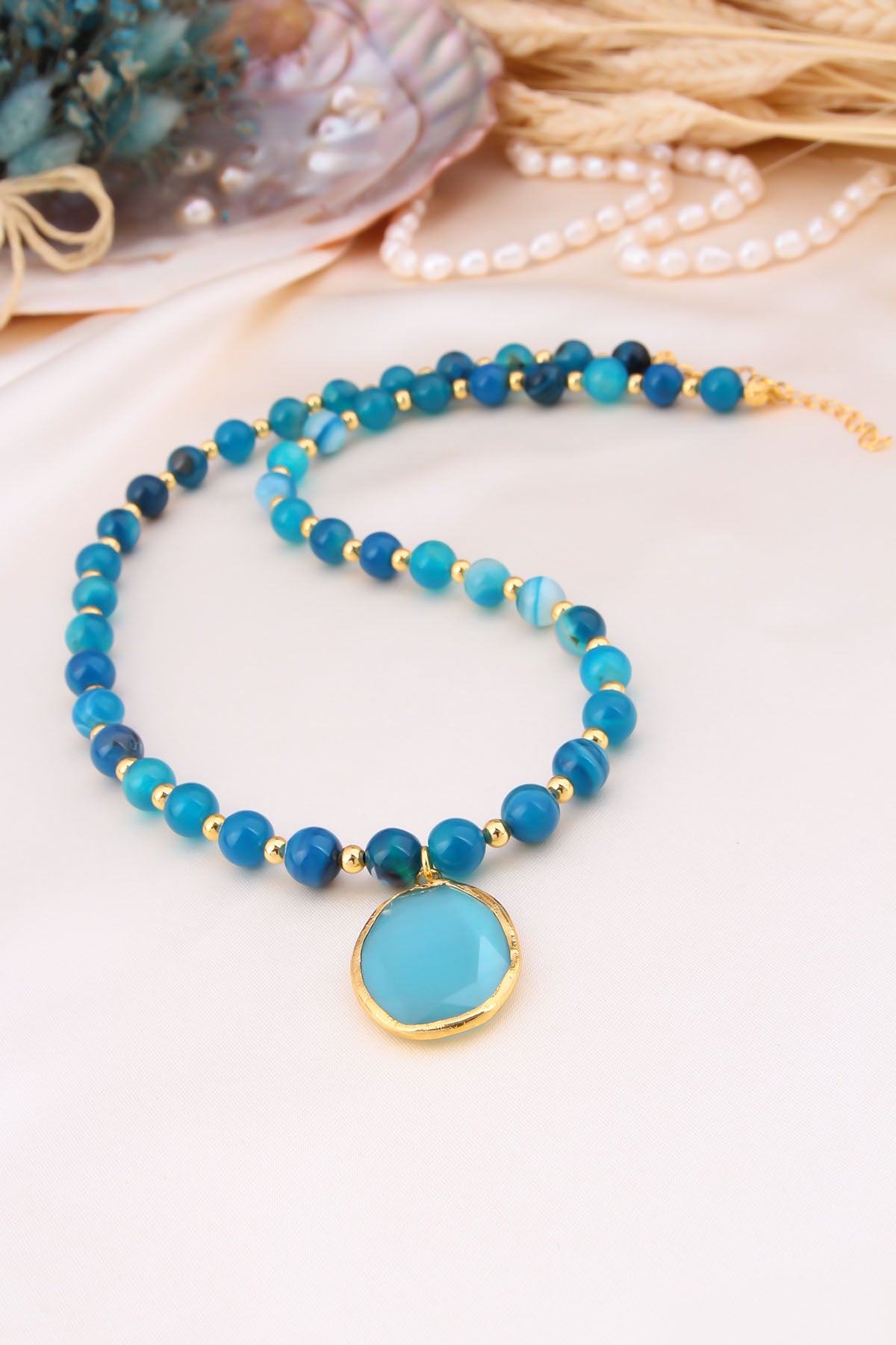 Agate & Cat Eye Collier