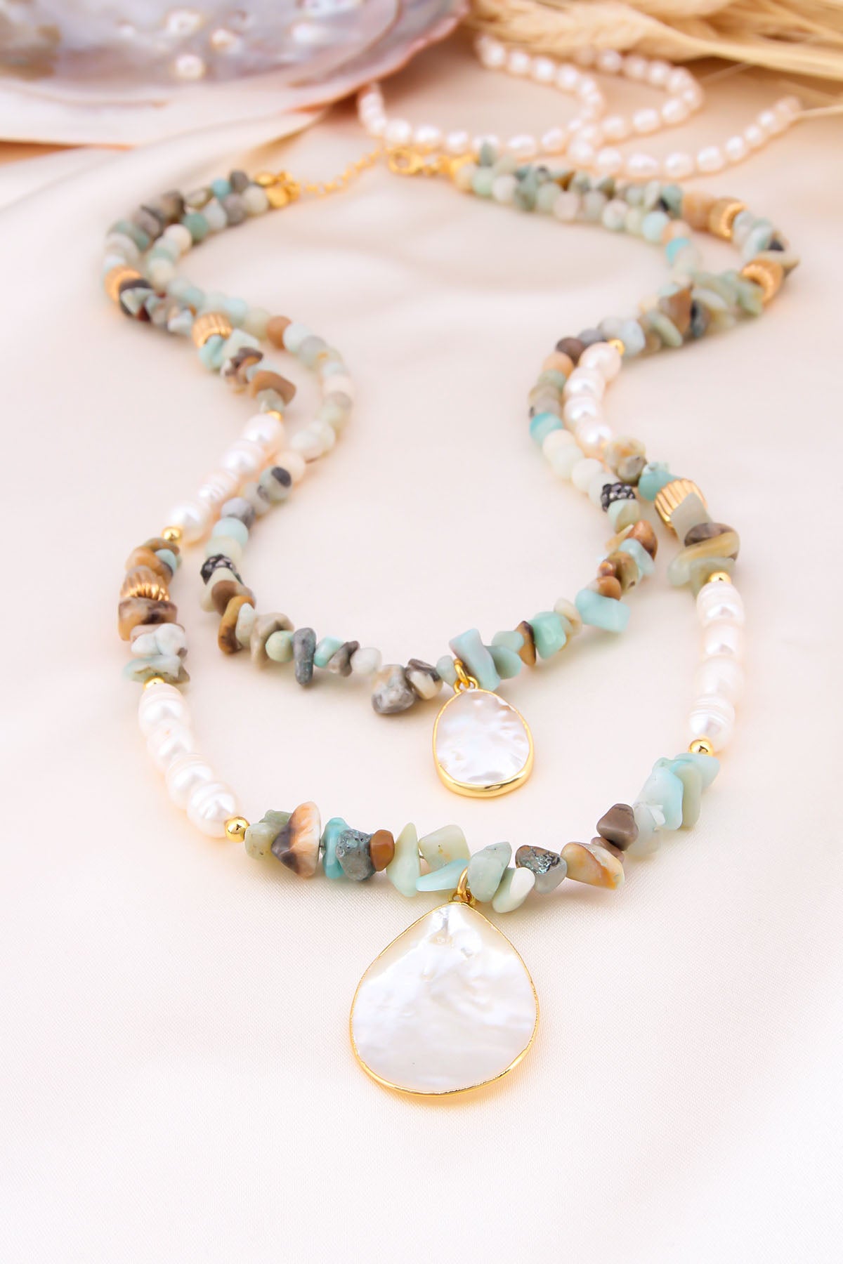 Amethyst & Nacre Collier