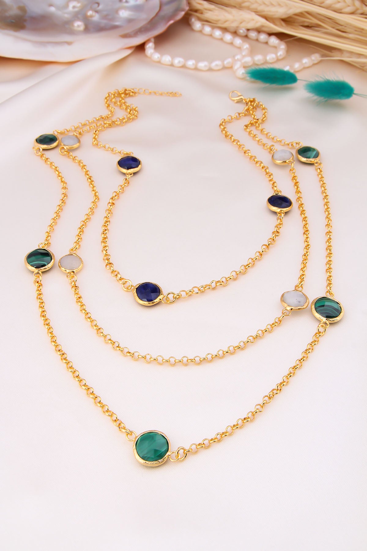 Agate & Saphire Collier