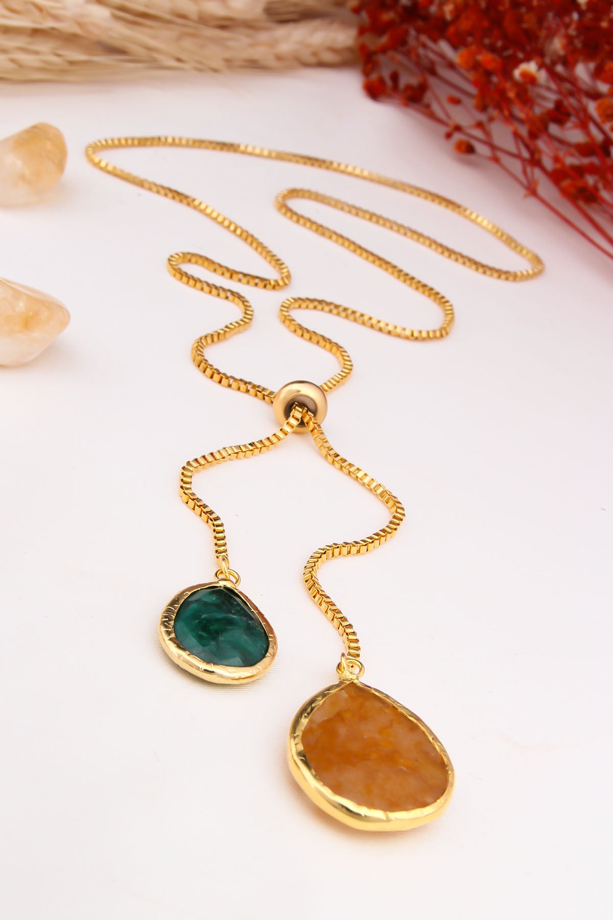 Agate & Sunstone Collier