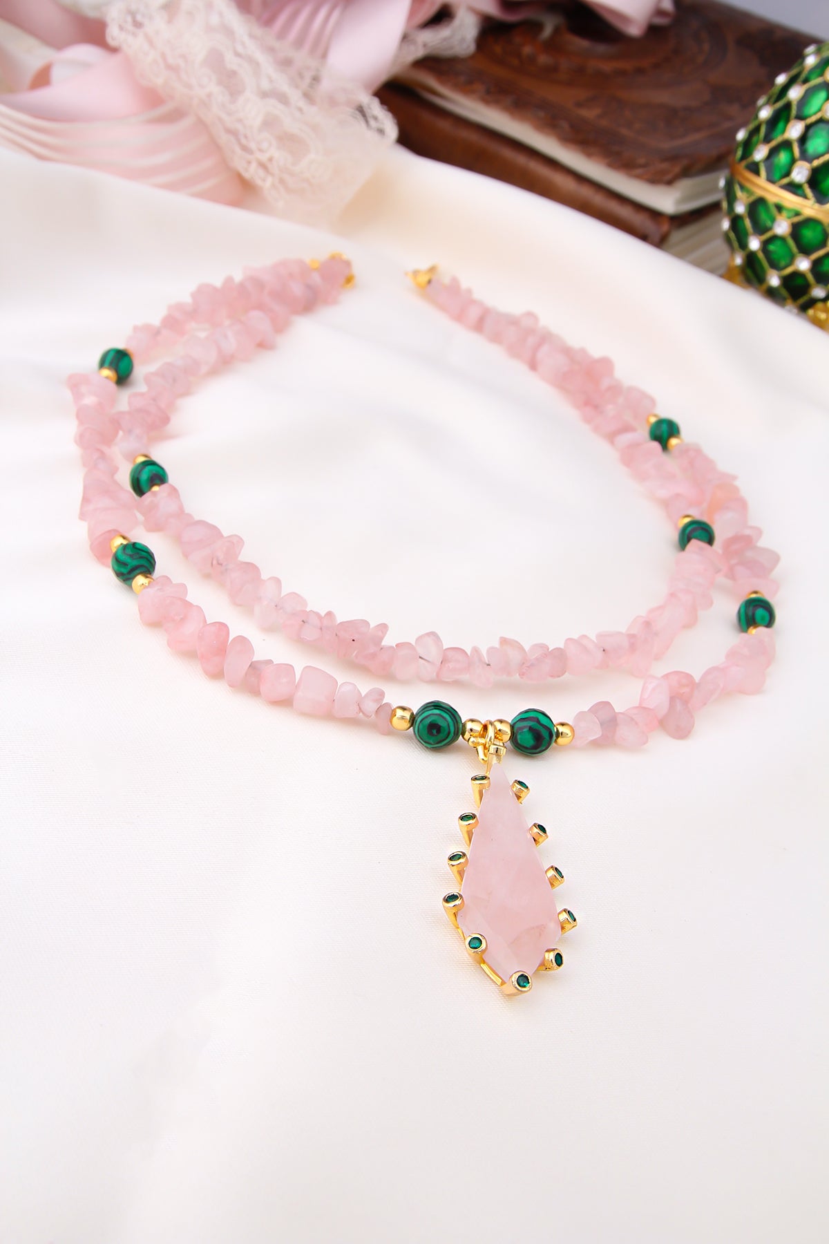 Pink Quartz Collier