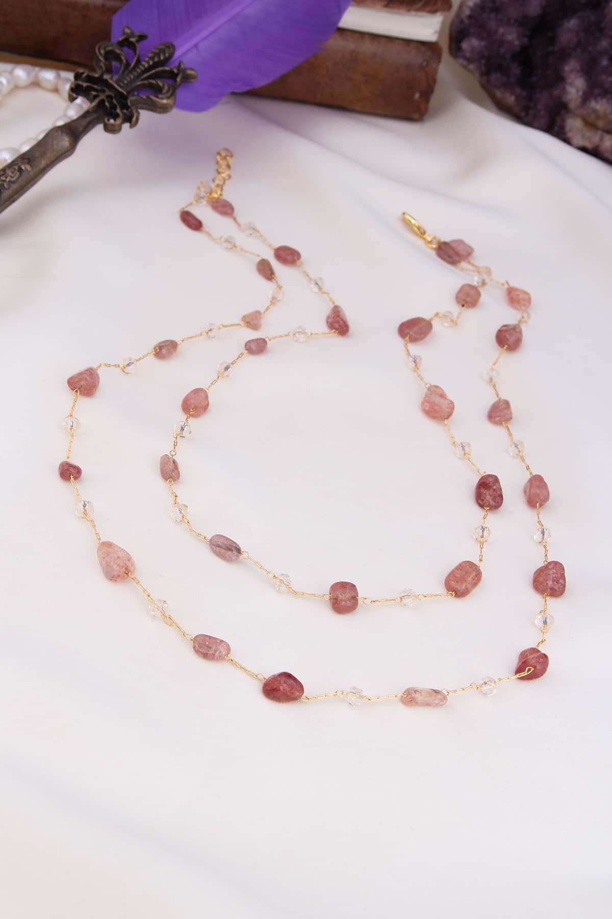 Stawberry Quartz Necklace