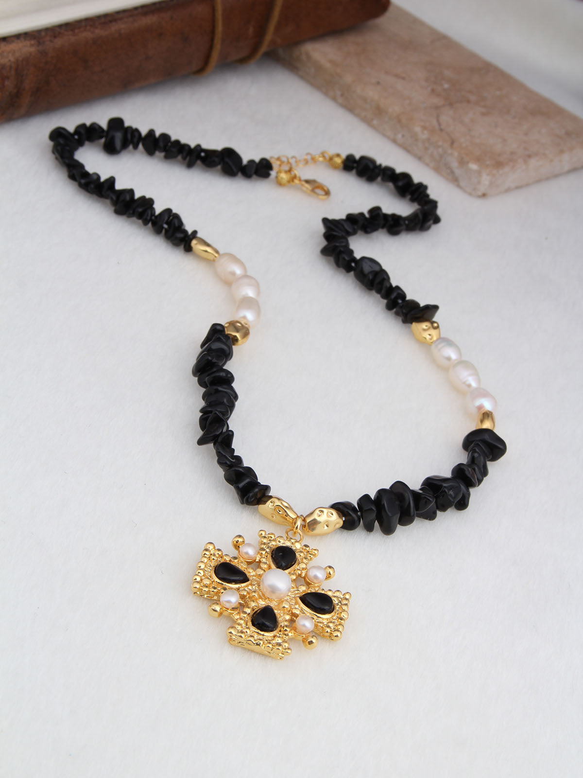 Onix & Pearl  Collier