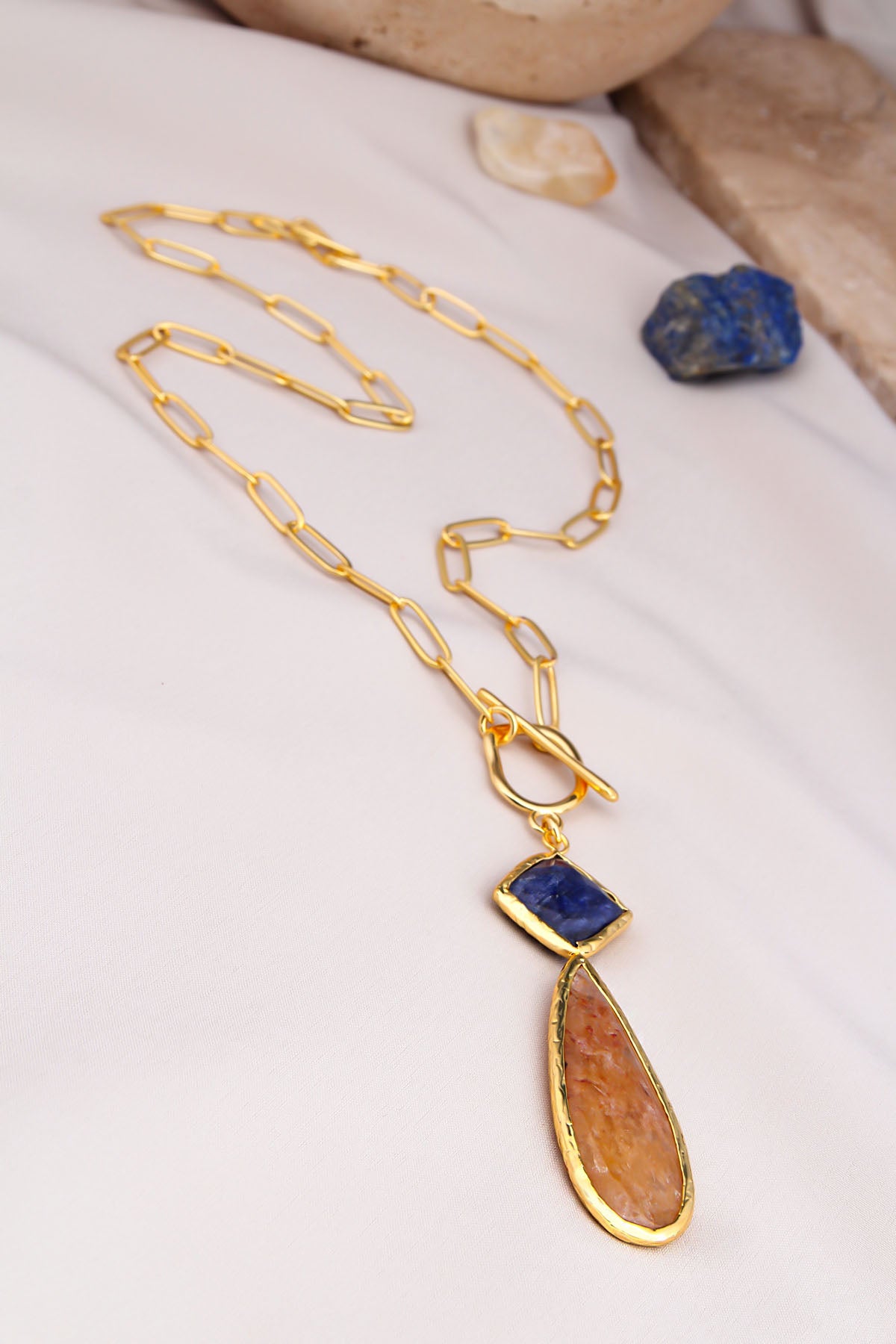 Citrine & Lapis  Collier