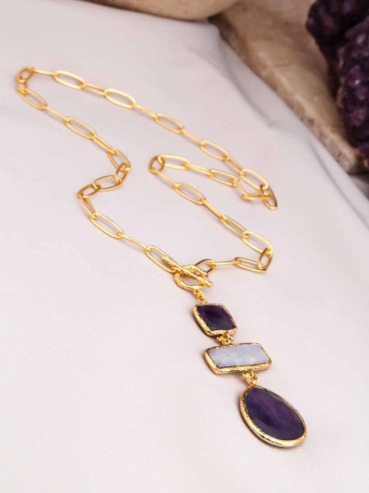 Amethyst & Moonstone  Collier