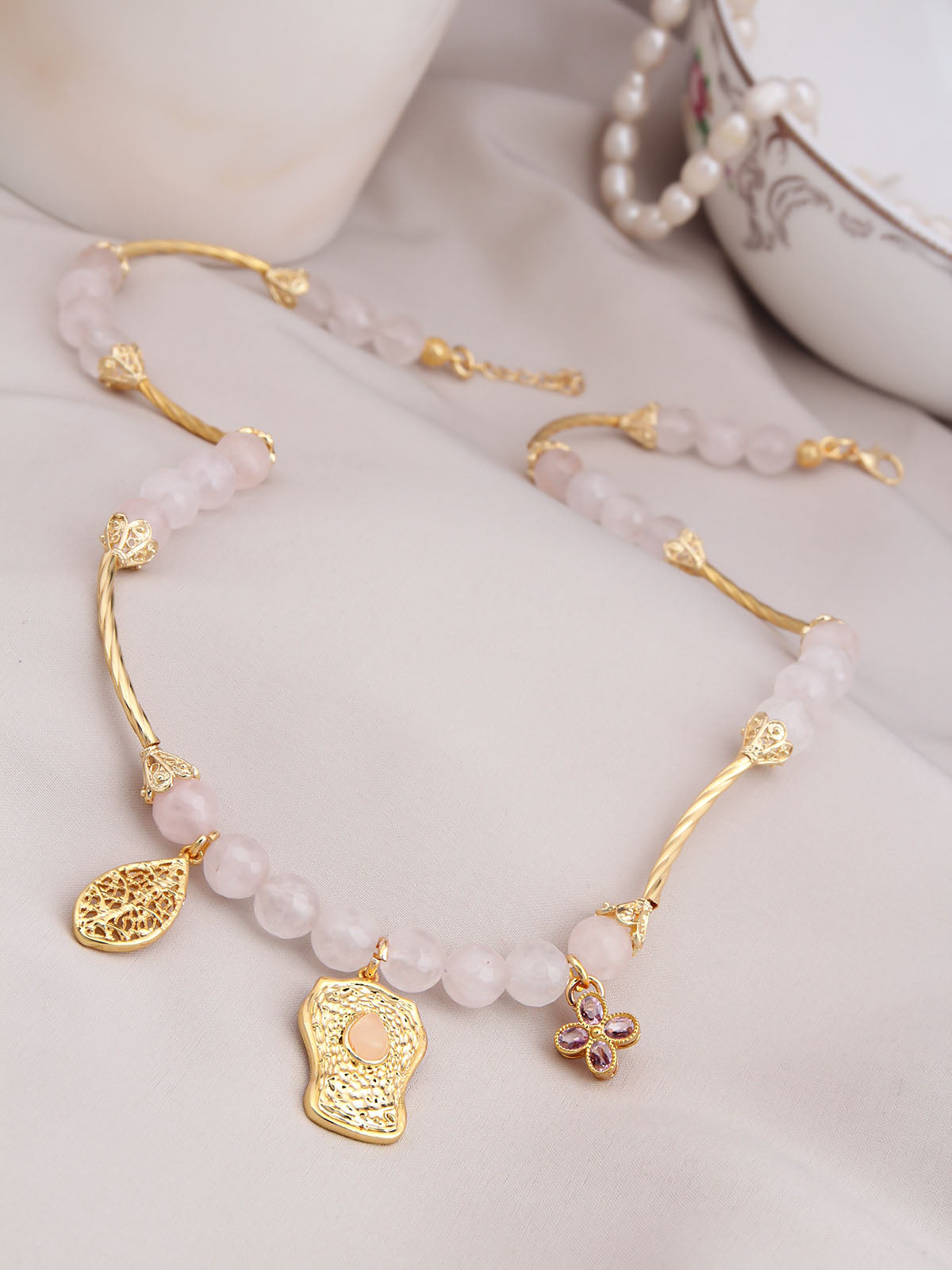 Pink Quartz Necklace