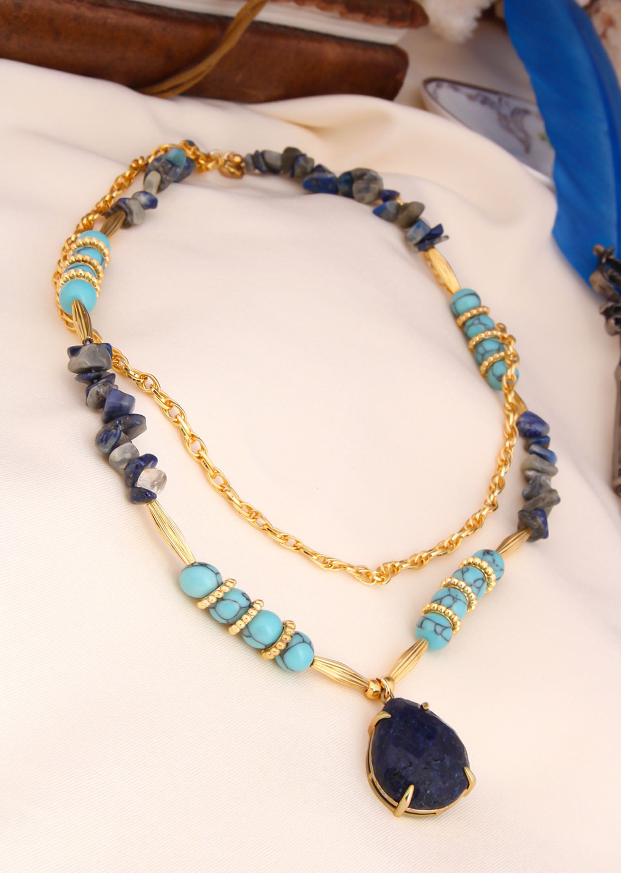 Saphire & Turquoise Necklace