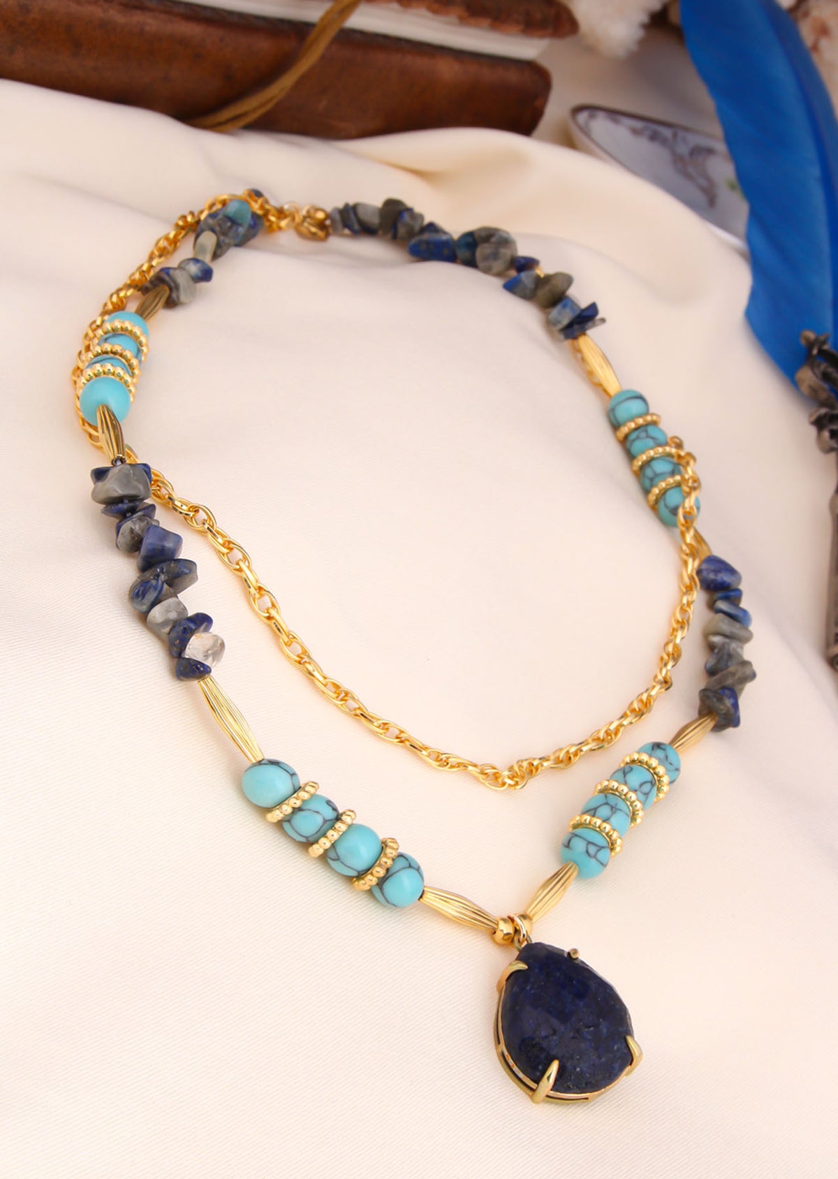 Saphire & Turquoise Necklace