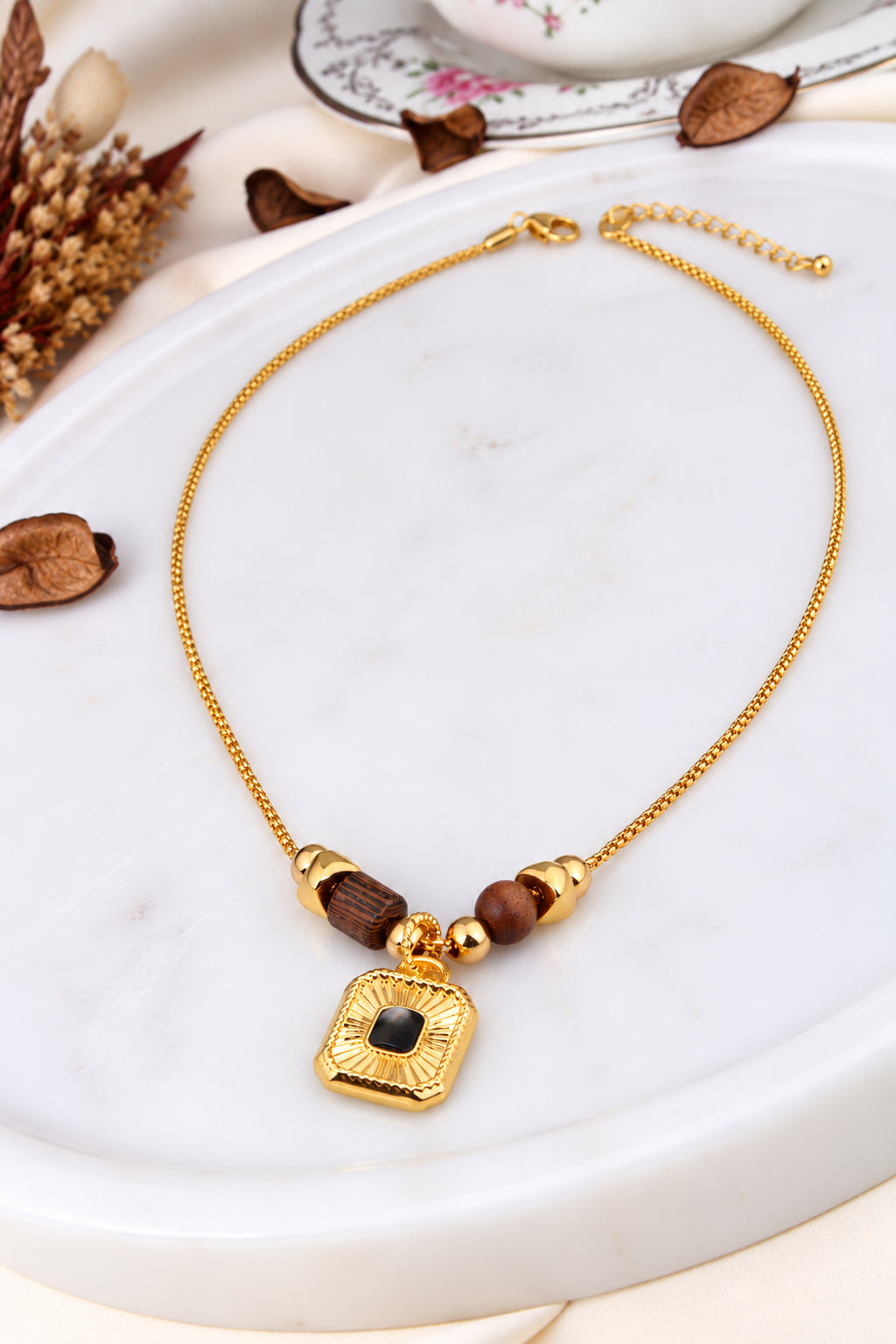 Labradrite & Tiger Eyes Necklace