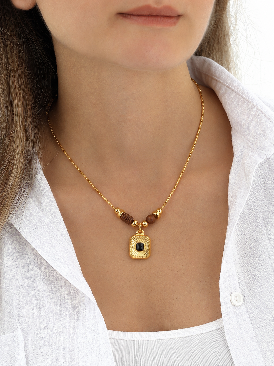 Labradrite & Tiger Eyes Necklace