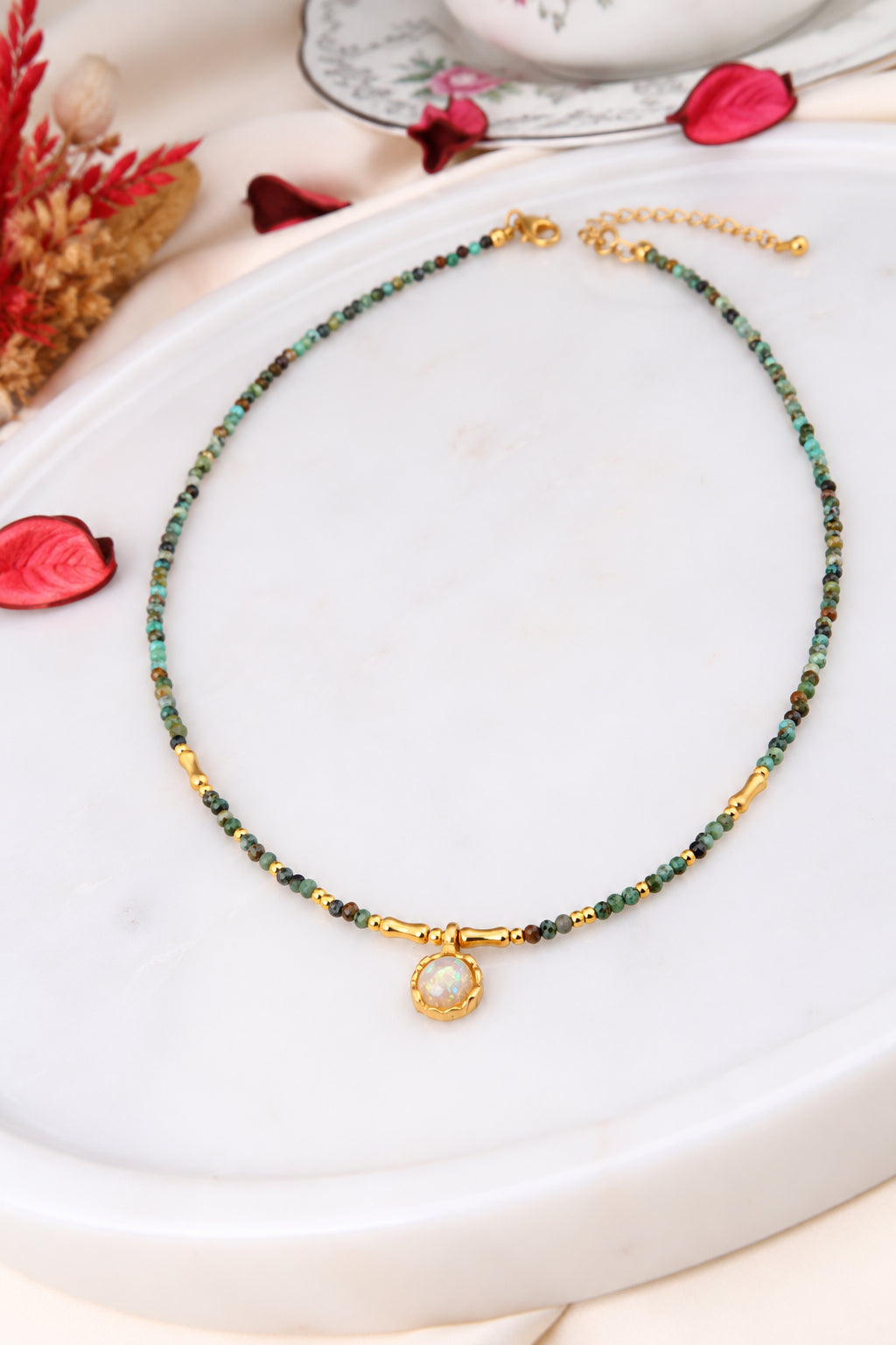 Agate & Amazonite Necklace