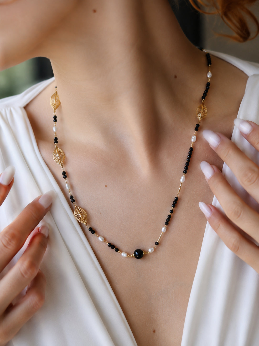 Onix & Pearl Necklace